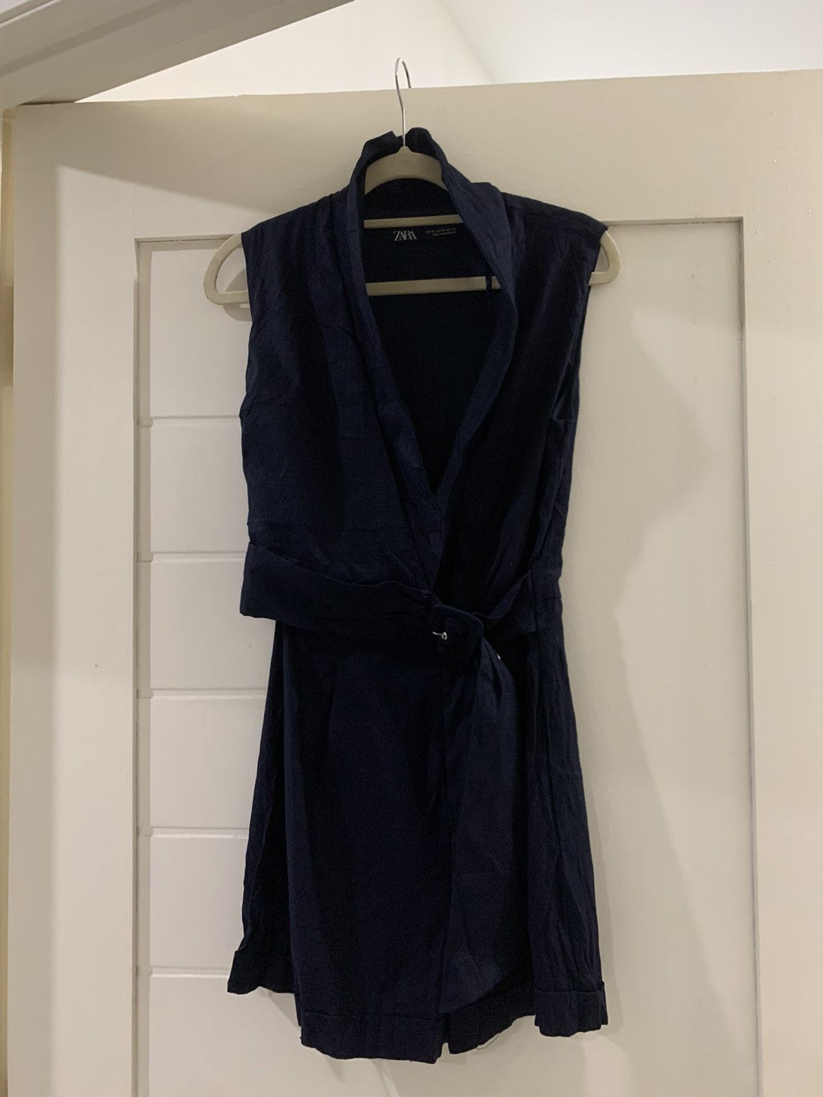 Zara Sleeveless Short Button Jumpsuit