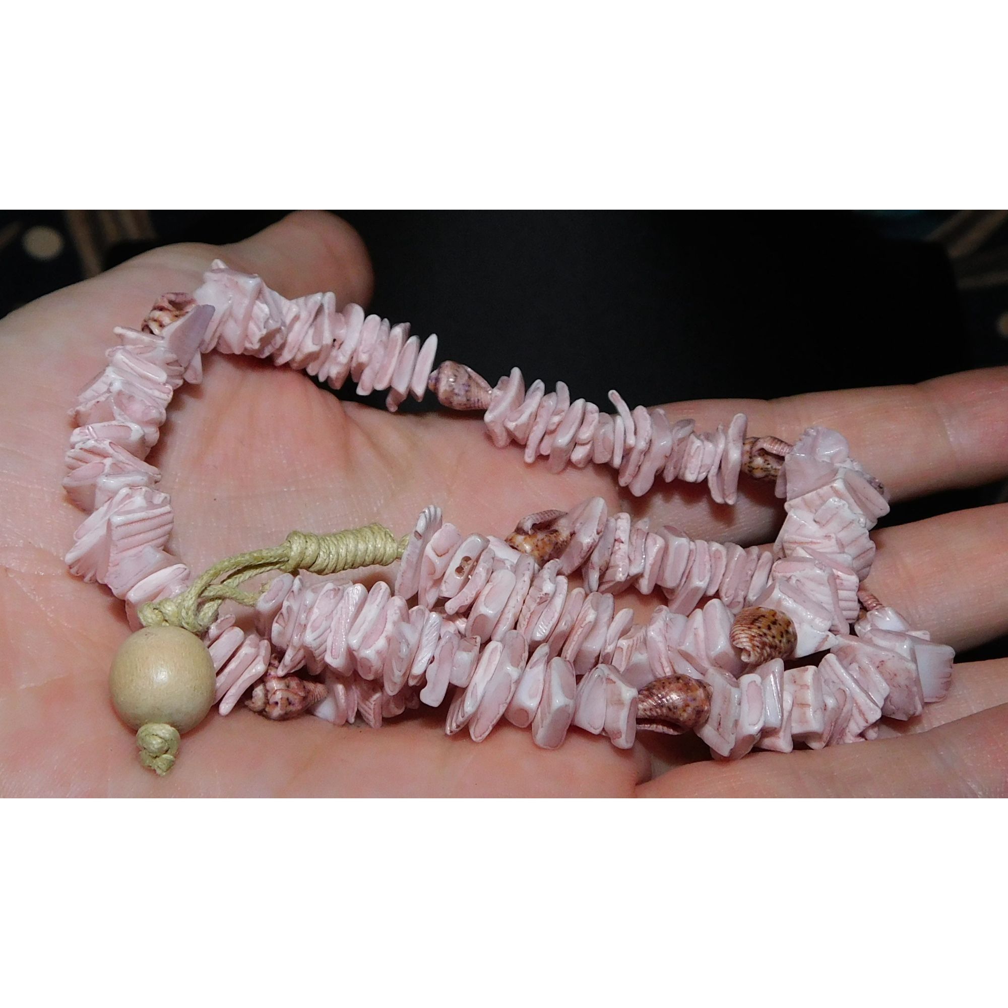 Other Vintage 90s Beachy Surfer Pink Shell Chip Necklace Size ONE SIZE - 2 Thumbnail