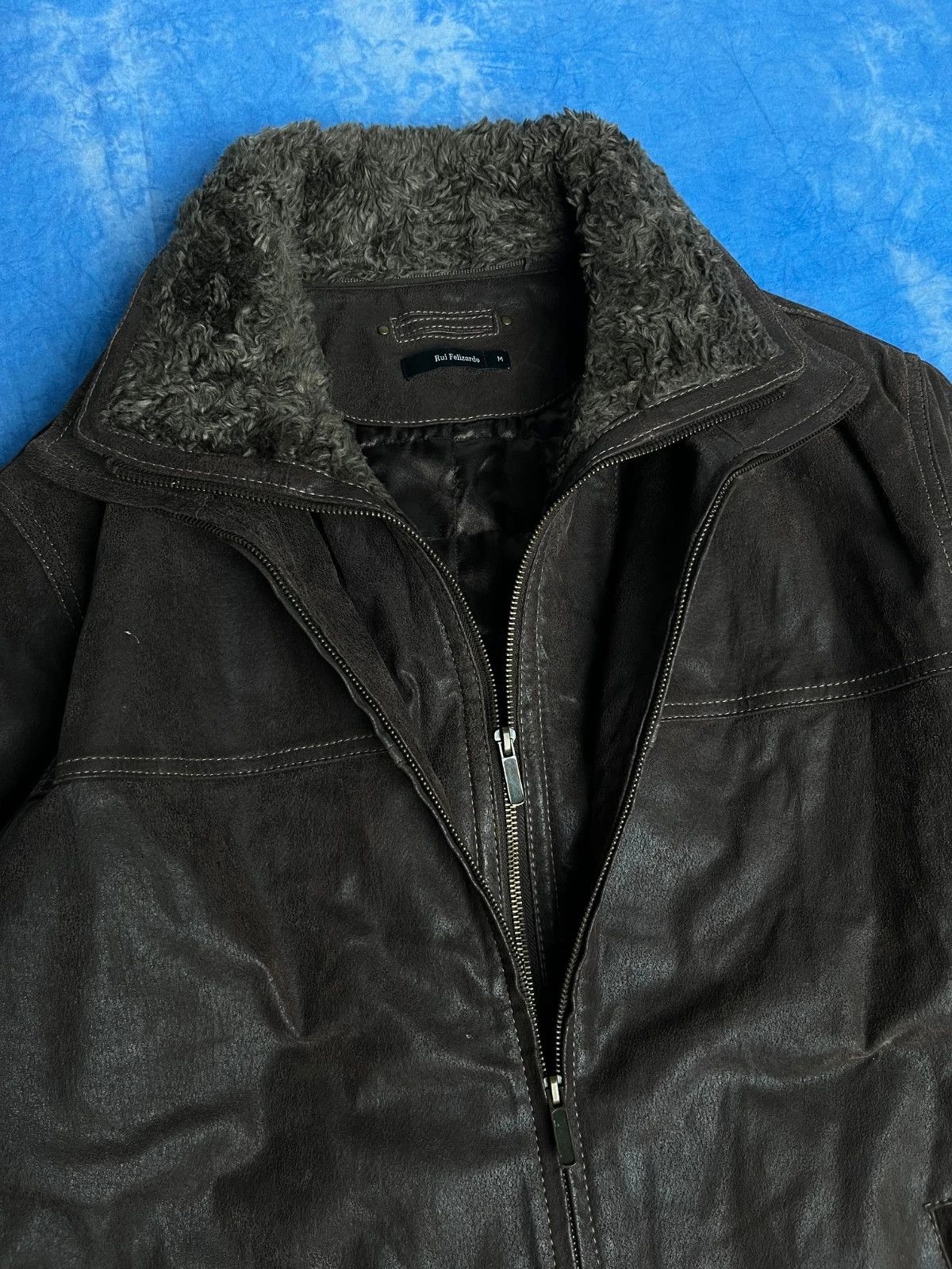 Vintage Vintage Avant Garde Leather Jacket Japan Style with Faux Fur Size US M / EU 48-50 / 2 - 3 Thumbnail
