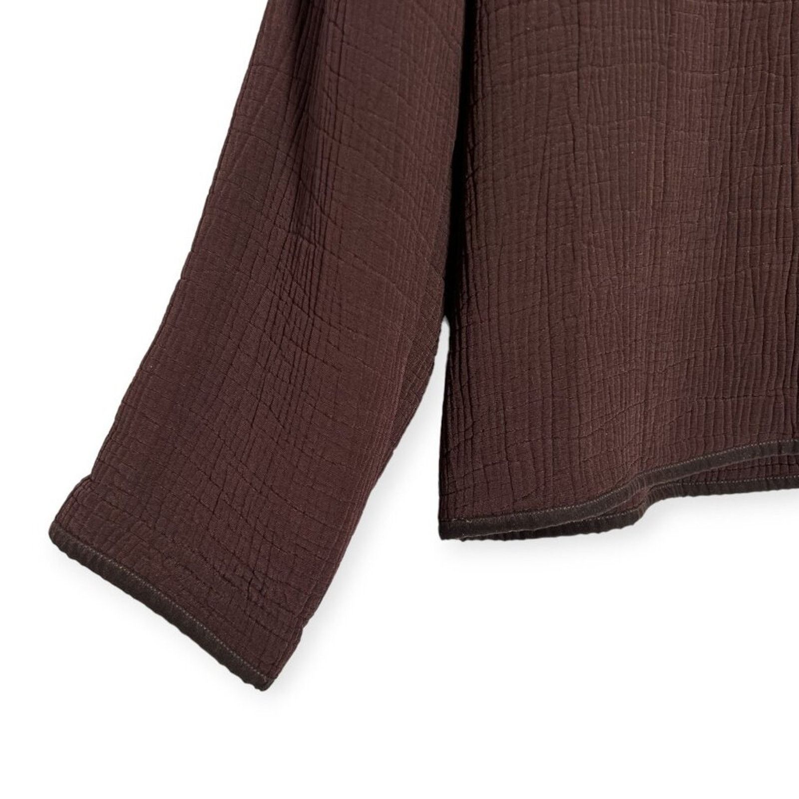Eileen Fisher Eileen Fisher Silk Sponge Jacket Maroon Brown S Size S / US 4 / IT 40 - 7 Thumbnail