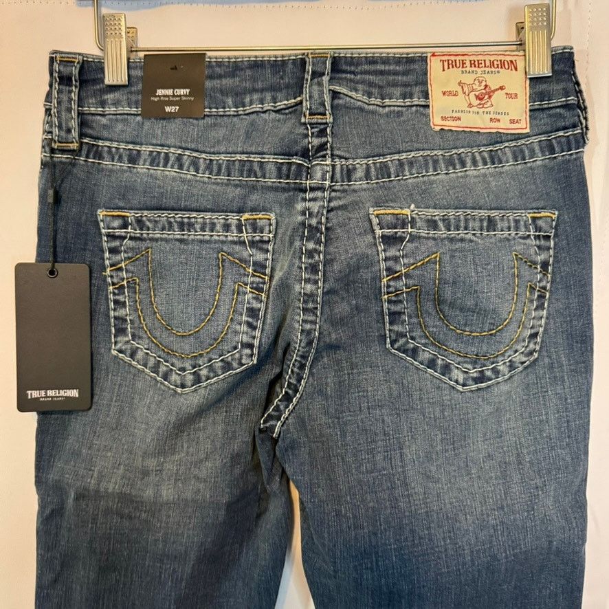 True Religion True Religion Jennie Curvy High Rise Super Skinny Jeans W27 Size 27" / US 4 / IT 40 - 5 Thumbnail