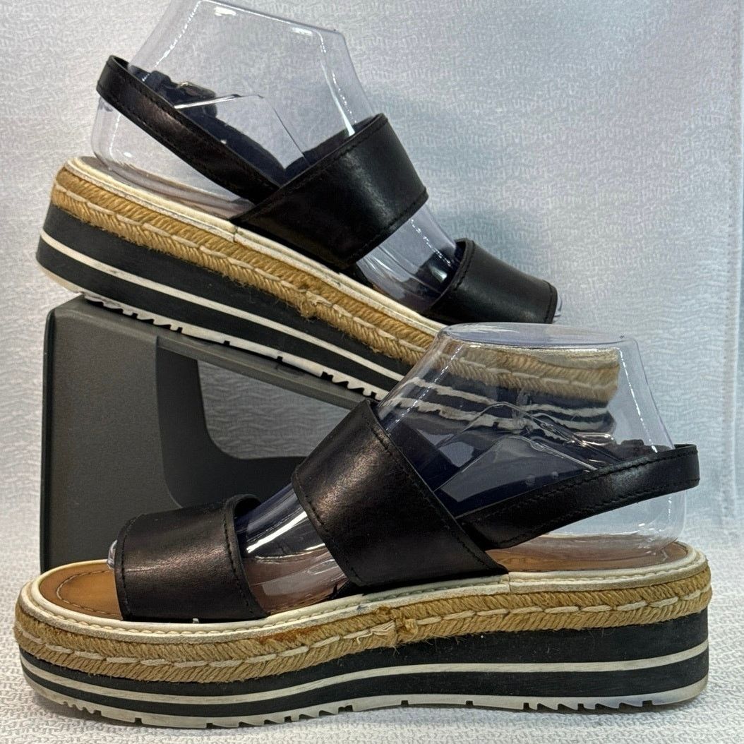 Prada Prada Black Espadrille Platform Sandals women sz 38.5 US 8 Size US 8 / IT 38 - 2 Thumbnail