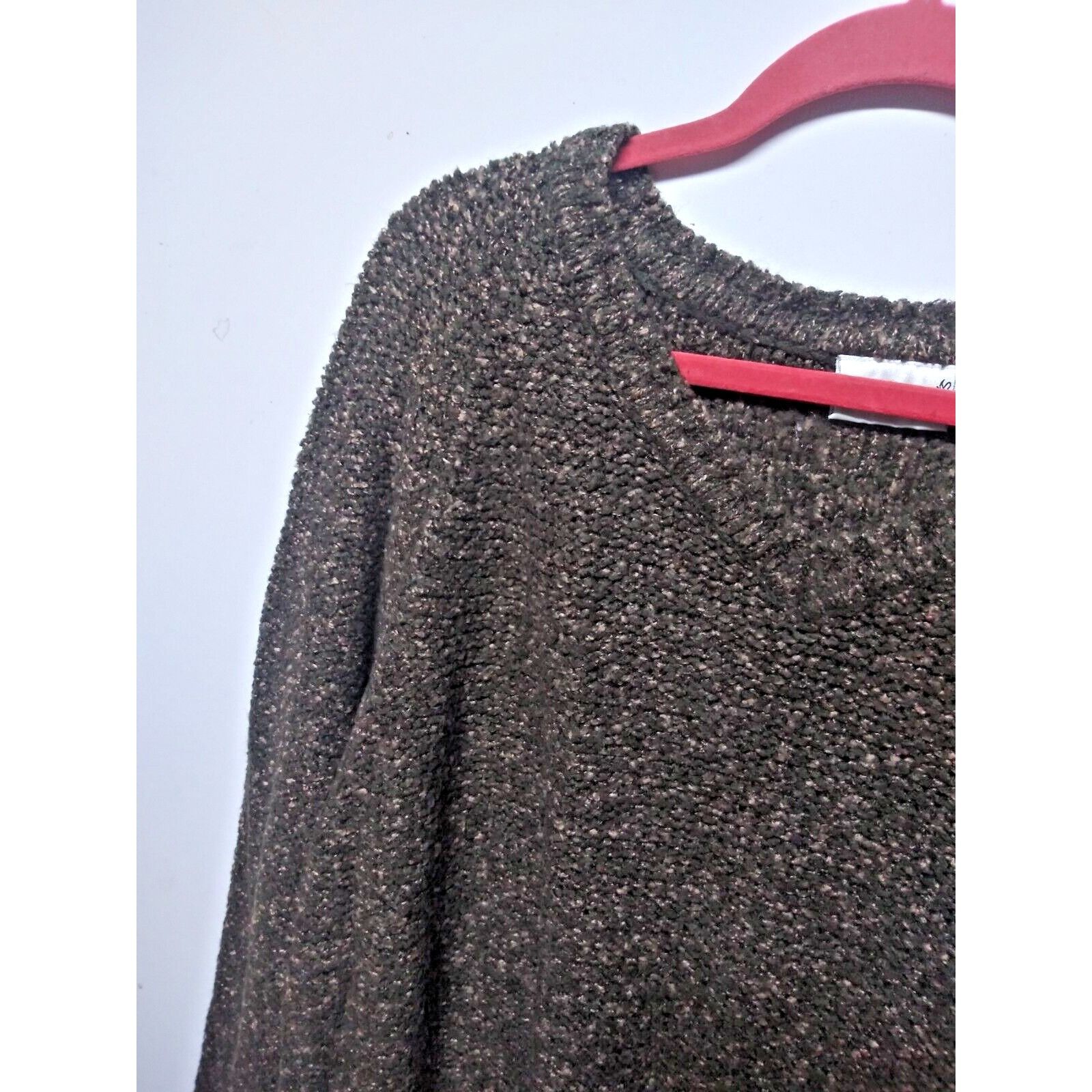 Vintage FASHION BUG Sweater Olive green 22/24W Chunky womens Size 3XL / US 20-22 - 6 Thumbnail