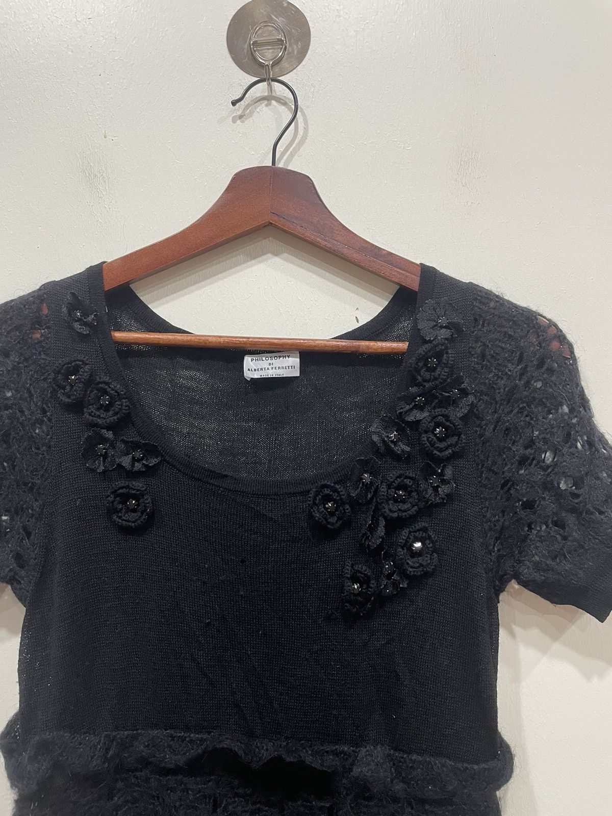 Alberta Ferretti Philosophy Di Alberta Ferretti Ruffle Mini Dress Size XS / US 0-2 / IT 36-38 - 3 Thumbnail