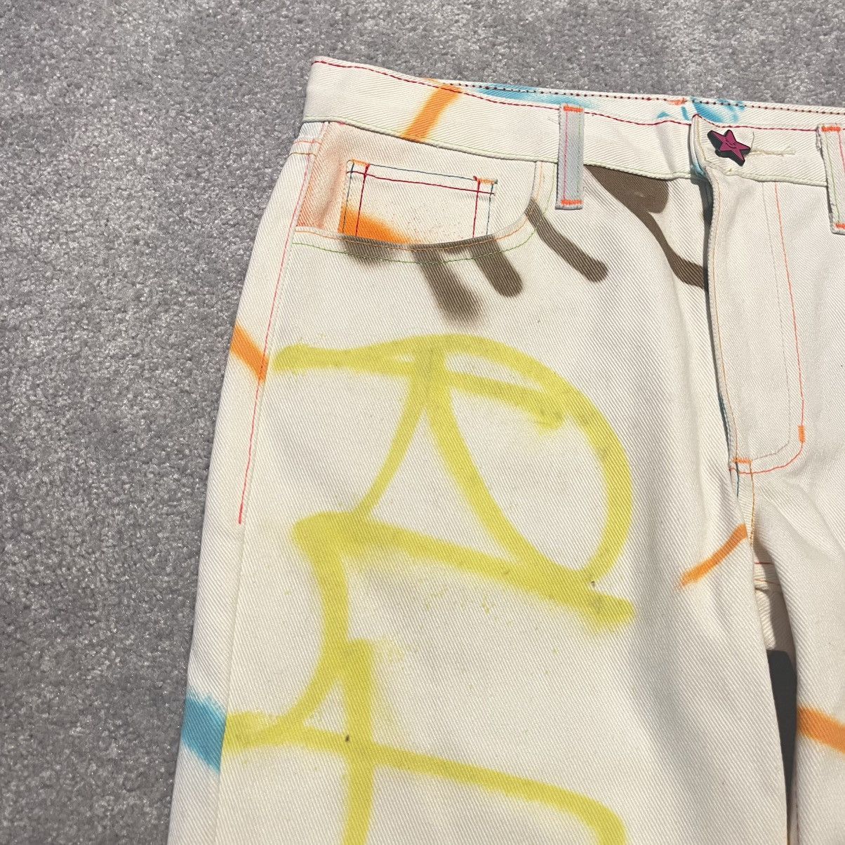 Asspizza Asspizza 2021 Therapy Spray Paint Denim Jeans 31x31 Size S Size US 31 - 9 Thumbnail