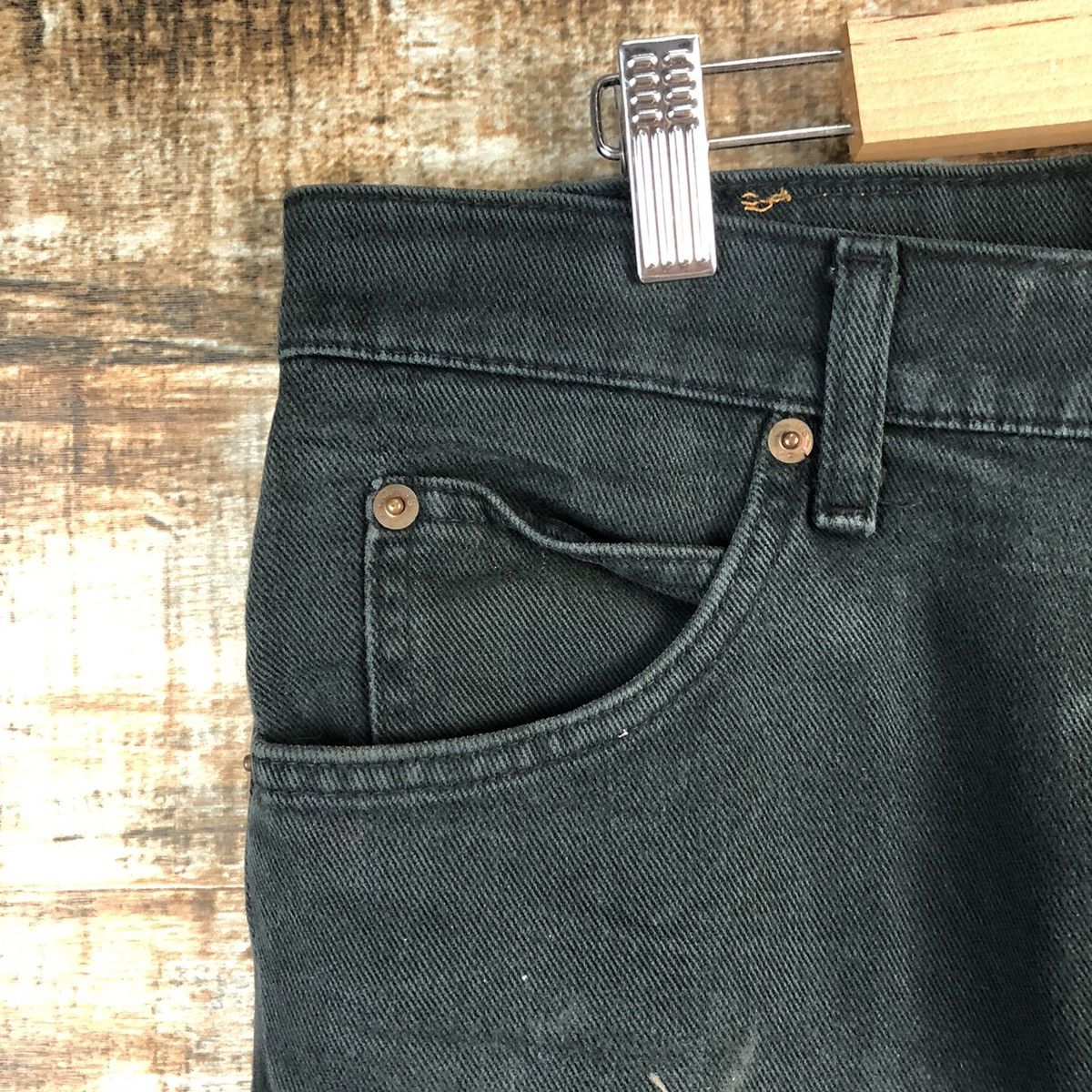 Levi's Levis 607 orange tag Black Denim jeans Pants #A2611 Size US 33 - 7 Thumbnail
