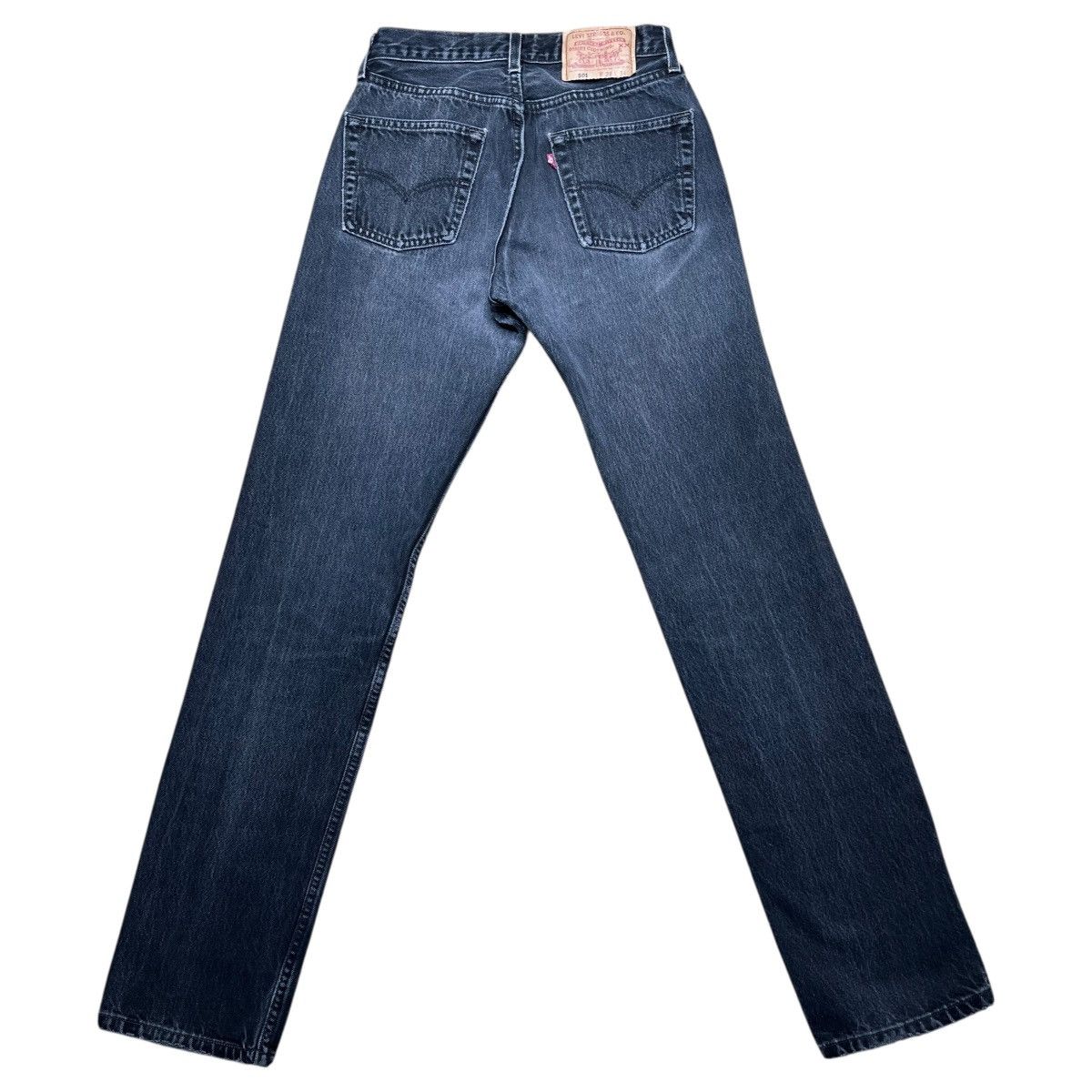 Levi's 1990s Levi’s 501 Button Fly Made In USA Black Denim Jeans Size US 26 / EU 42 - 2 Thumbnail