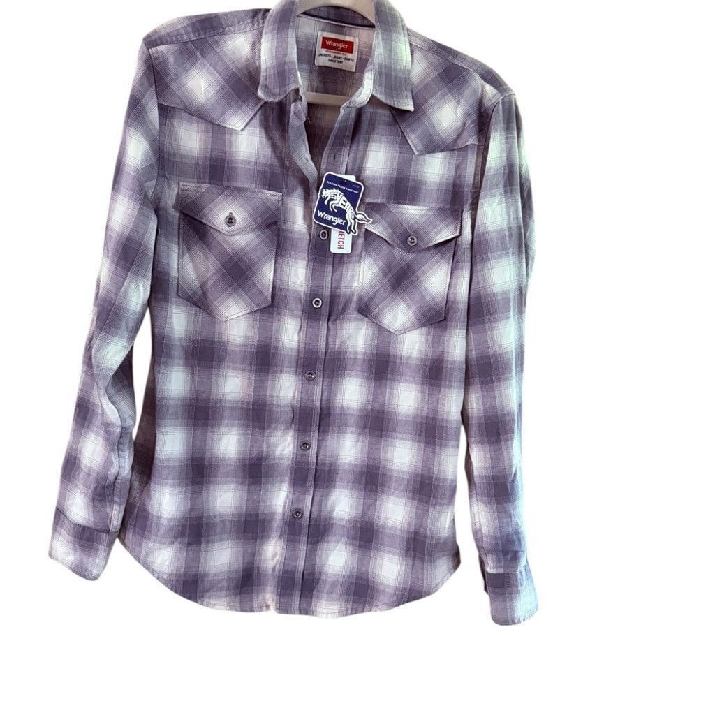 Wrangler Wrangler Purple Plaid Button Down Shirt Size XS / US 0-2 / IT 36-38 - 10 Thumbnail