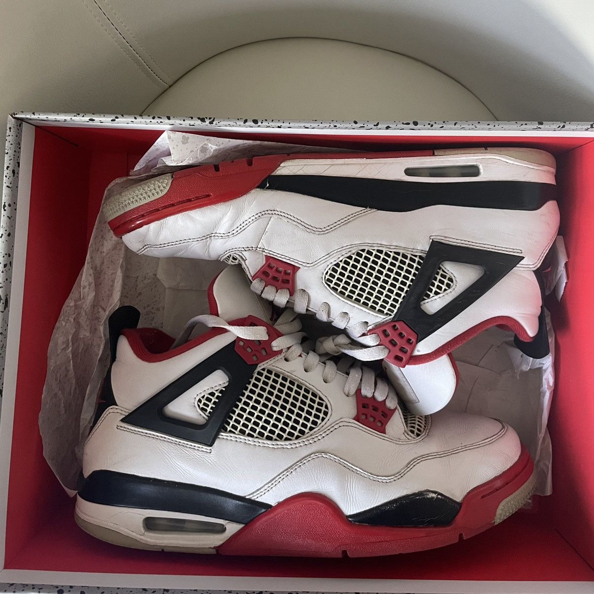 Jordan Brand Jordan 4 Fire Red Size US 11.5 / EU 44-45 - 8 Thumbnail