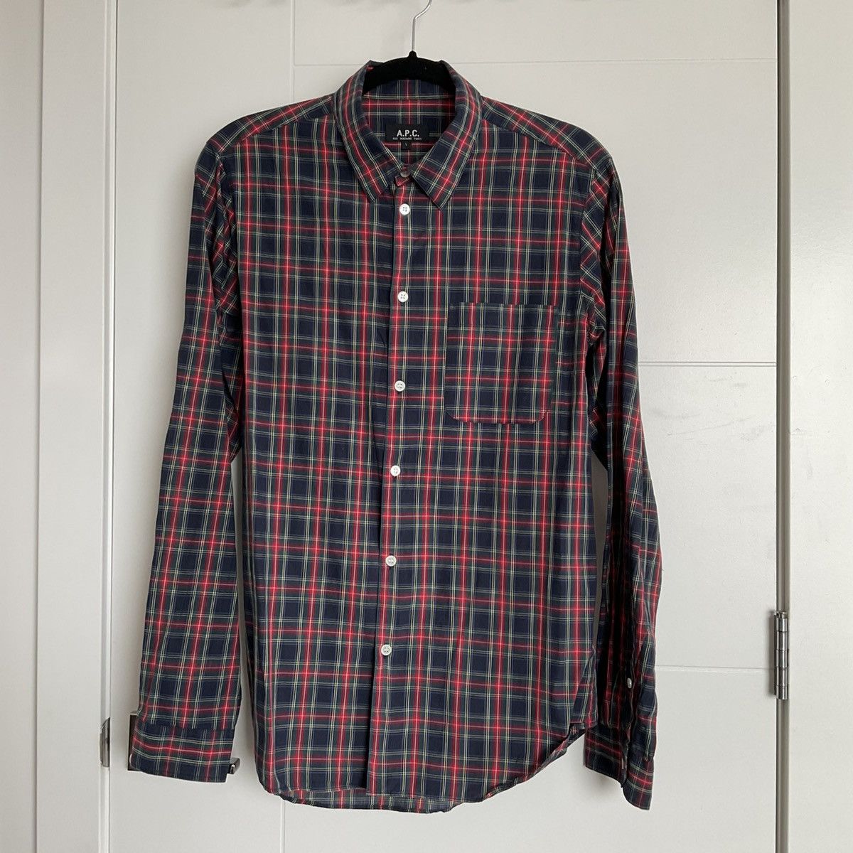 A.P.C. A.P.C. Plaid Shirt - Size L Size US L / EU 52-54 / 3 - 1 Thumbnail