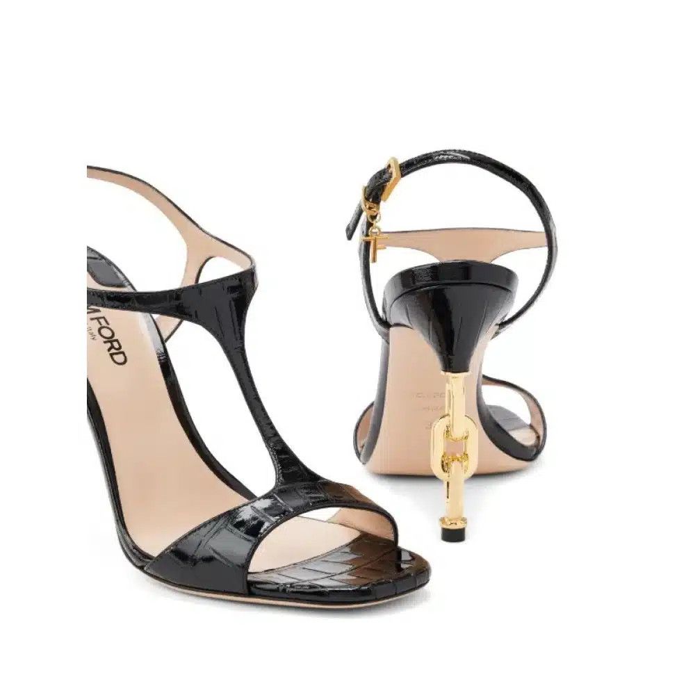 Tom Ford o1loc1c0325 W3361 Leather Galaxy Sandals in Black Size US 7.5 / IT 37.5 - 3 Thumbnail