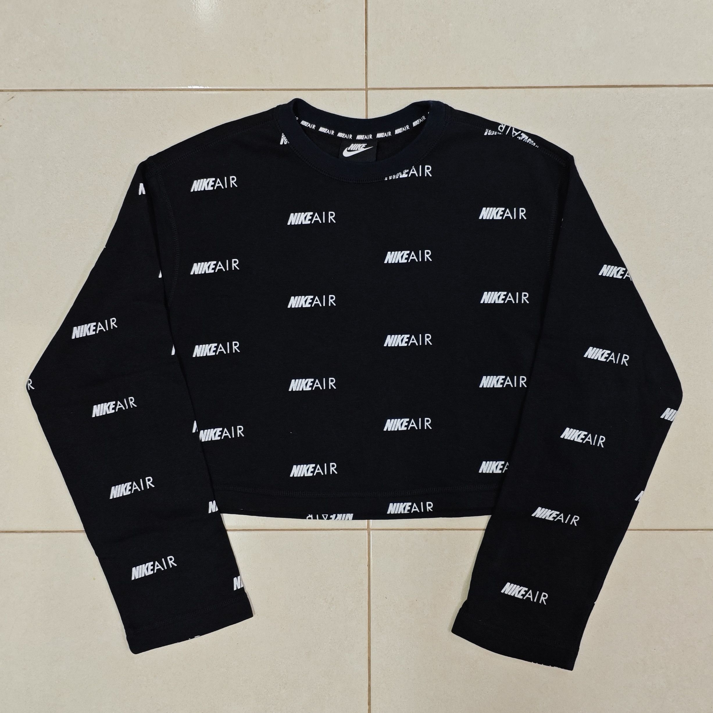 Nike ACG NIKE AIR Monogram Black Crop Tops Size S / US 4 / IT 40 - 4 Thumbnail