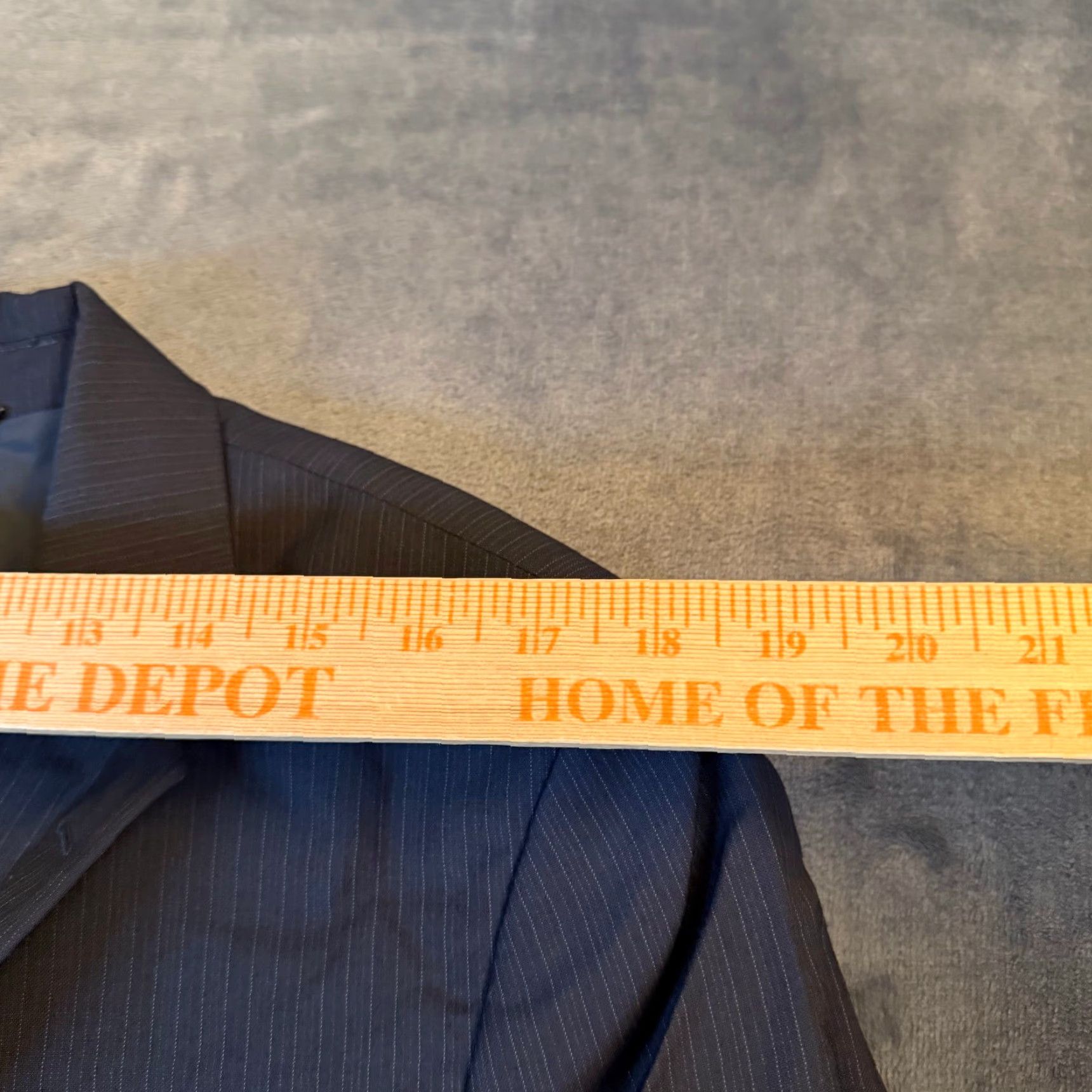 Banana Republic Banana Republic Blazer Mens 40R Regular Wool Pinstripe 2 Button Notch Lapel Business Jacket Navy Blue Mens Size 40R - 7 Thumbnail