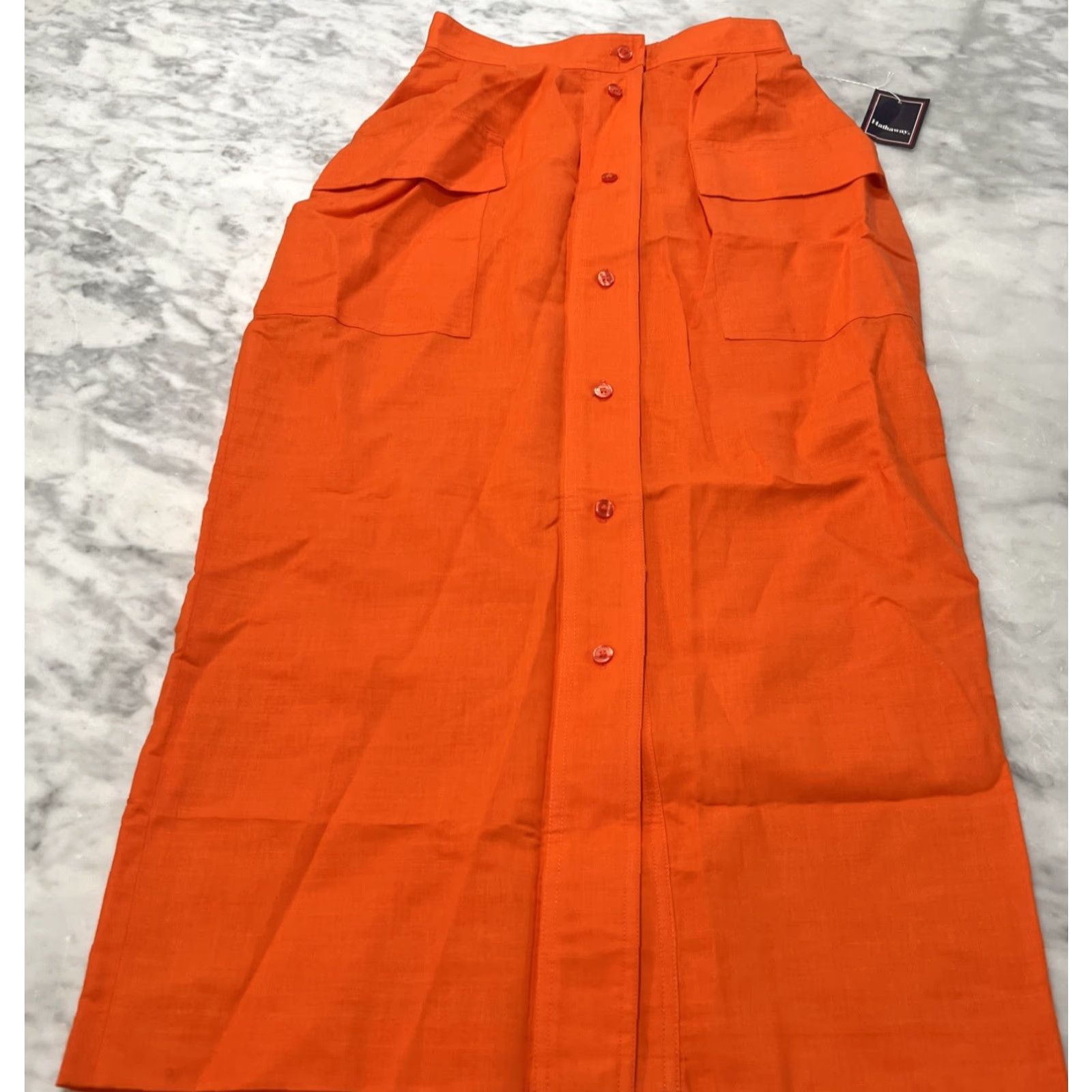 Vintage VINTAGE Hathaway Pencil Long Skirt Size 4 Front Button Up Lined Paprika P250 NWT Women Skirt Long, 90s, Fall, Spring, Summer Womens Size 27" / US 4 / IT 40 - 2 Thumbnail