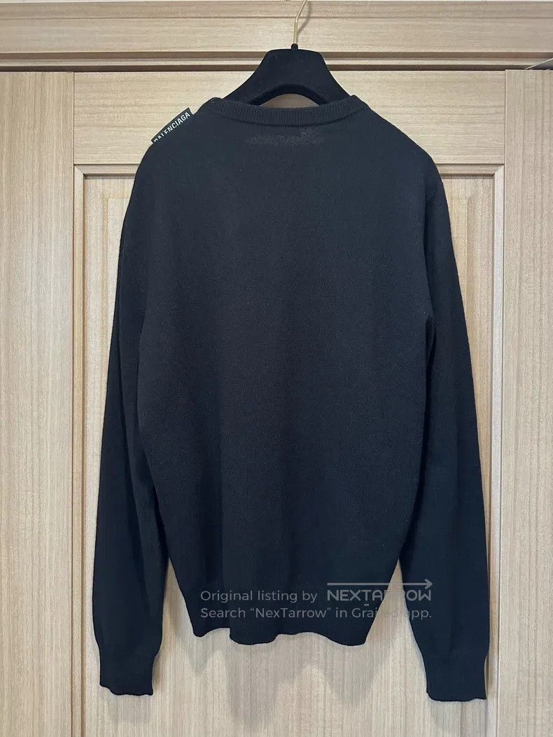Balenciaga Balenciaga Black shoulder logo label cashmere knitted swea Size US XS / EU 42 / 0 - 2 Thumbnail