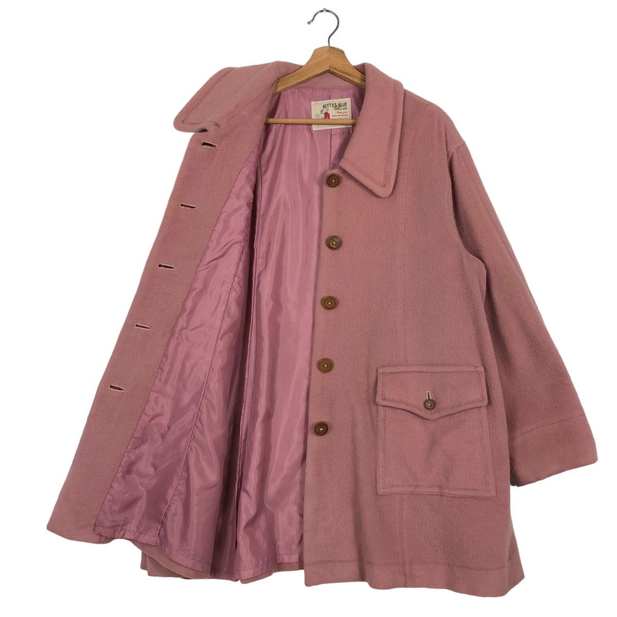 Japanese Brand 🔥Long Jacket Wool Betty’s Blue Japan Size US M / EU 48-50 / 2 - 8 Thumbnail