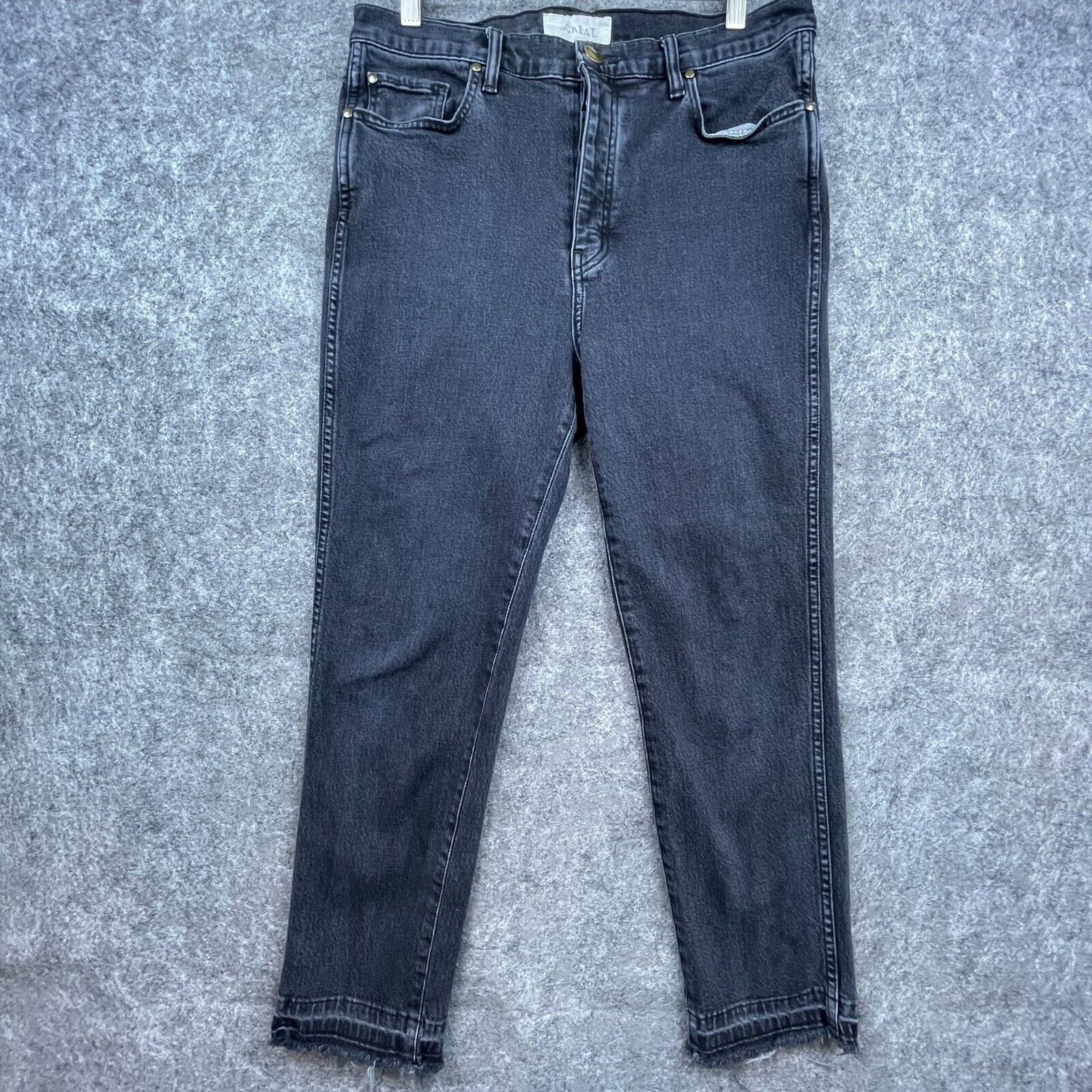 THE GREAT The Great Jeans Womens 28 The Fellow Charcoal Raw Hem Frayed Size 28" / US 6 / IT 42 - 1 Thumbnail