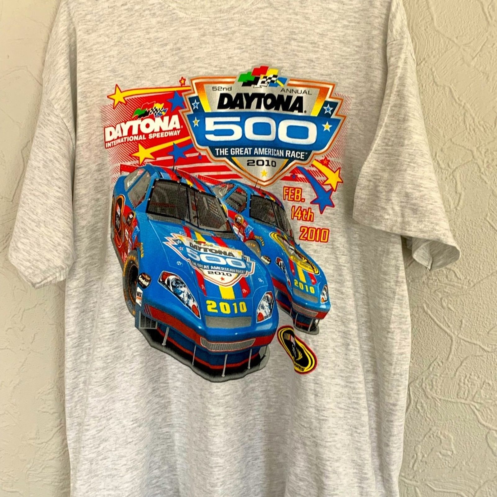 NASCAR MENS DAYTONA 500 OFFICIAL RACE SHIRT XL AWESOME MEGA PRINTS Size US XL / EU 56 / 4 - 4 Thumbnail