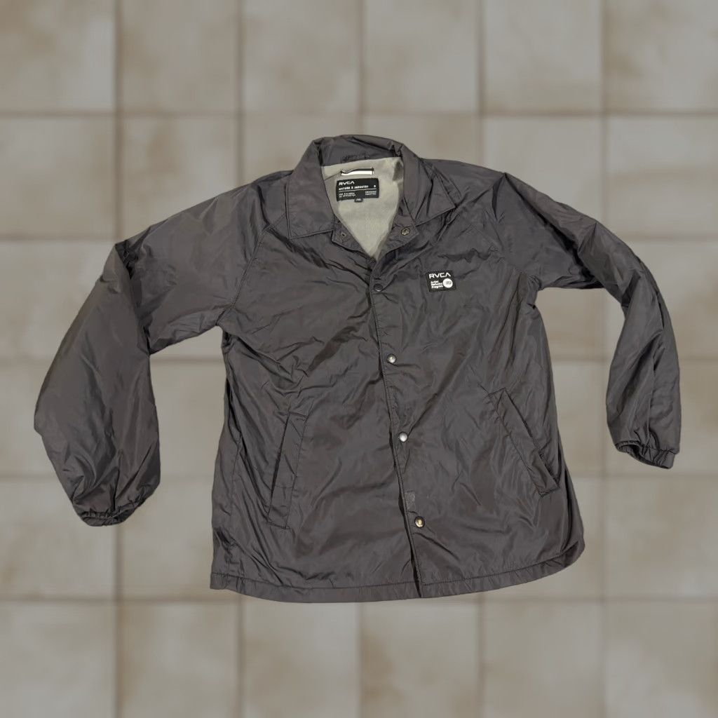 RVCA RVCA Jacket Mens Small Black Windbreaker Streetwear Coach Windbreaker Lined Zip Snap Front Logo City Fall Winter Spring Regular Size US S / EU 44-46 / 1 - 1 Thumbnail