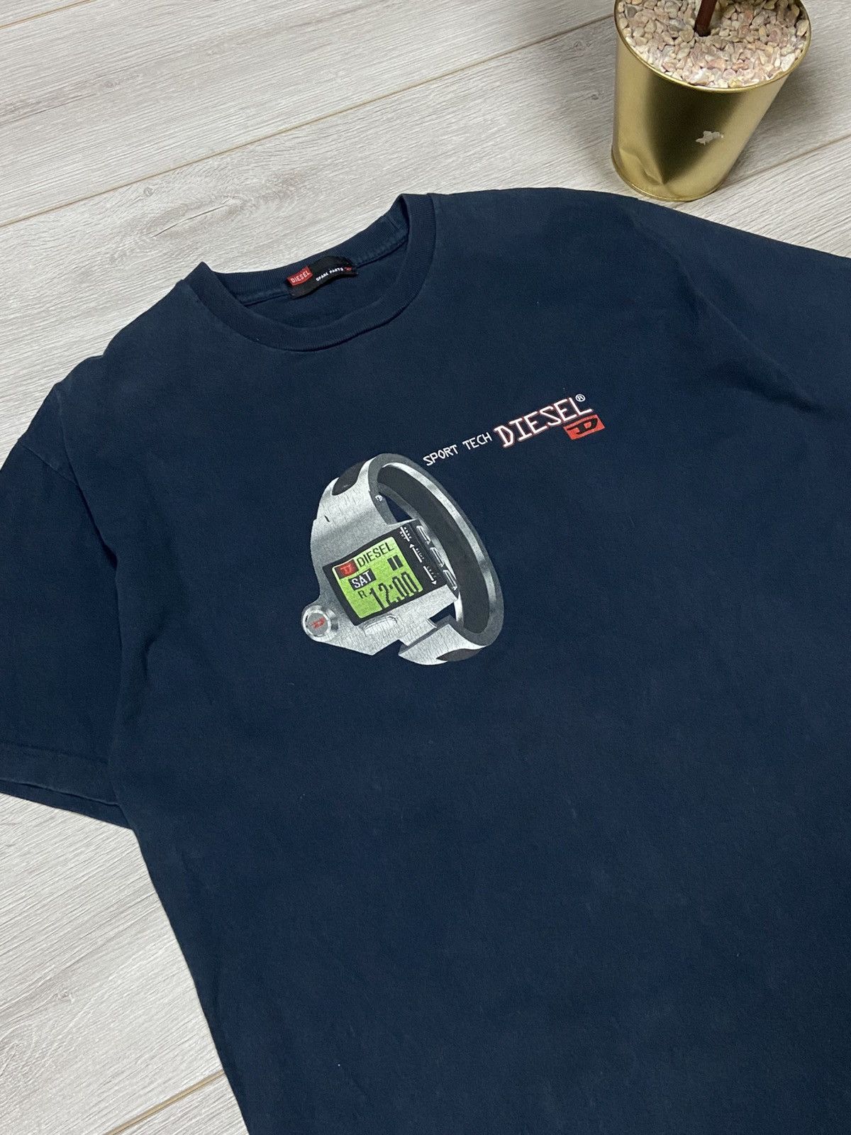 Diesel Diesel watches print avant-garde sport tech vintage t-shirt Size US L / EU 52-54 / 3 - 2 Thumbnail