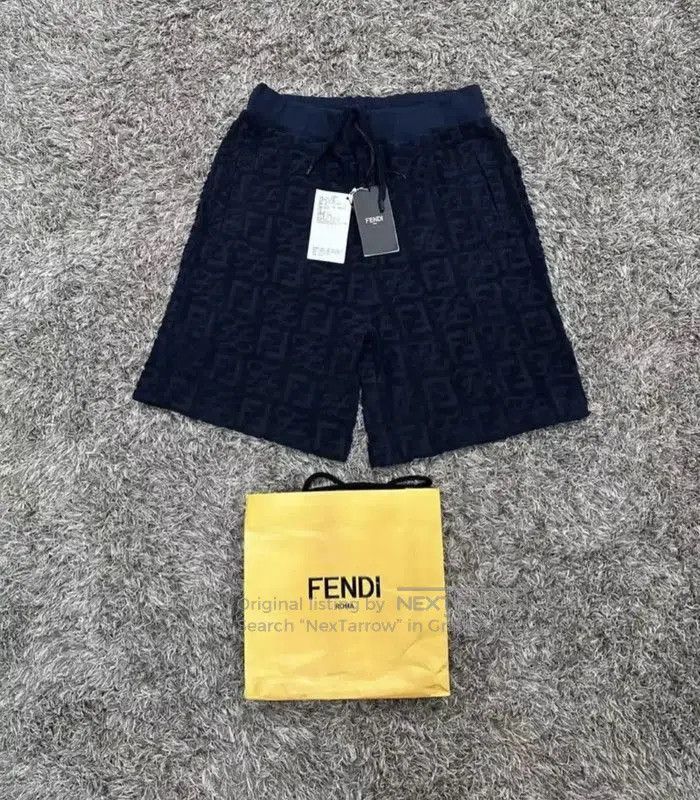 Fendi Fendi Blue Cotton Men's Shorts . Size US 26 / EU 42 - 1 Thumbnail