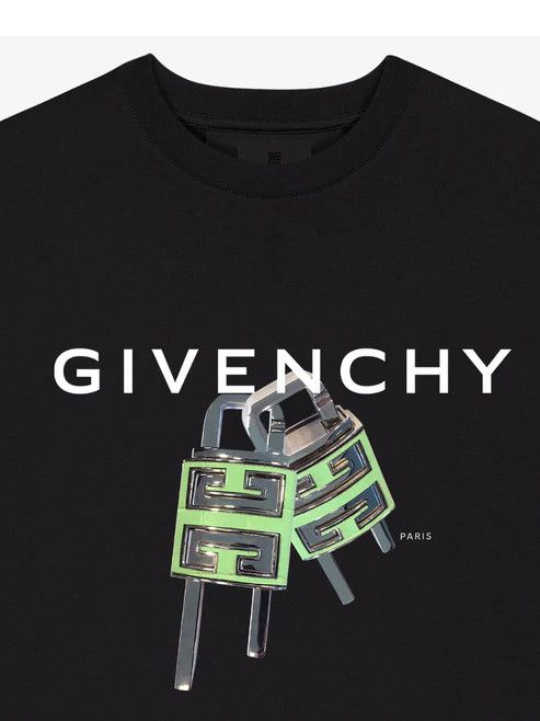 Givenchy o1srvl11e0725 Lock T-Shirt in Black Size US L / EU 52-54 / 3 - 5 Thumbnail