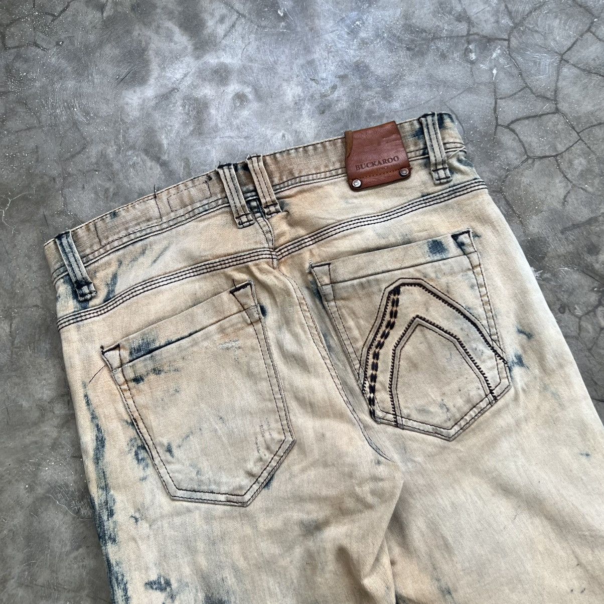 Kapital 2000s Buckaroo Kapital Style Boro Acid Wash Distressed Jeans Size US 31 - 4 Thumbnail