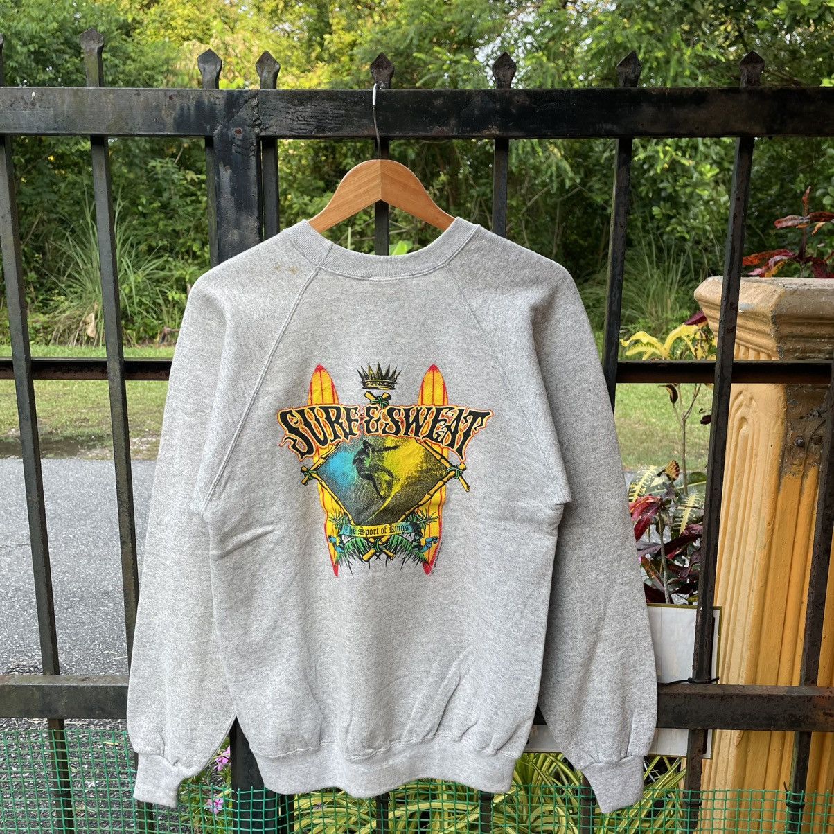Other 🔥NOS Unworm 90s Surf & Sweat Big Surfing Logo Sweatshirts Size US S / EU 44-46 / 1 - 1 Thumbnail