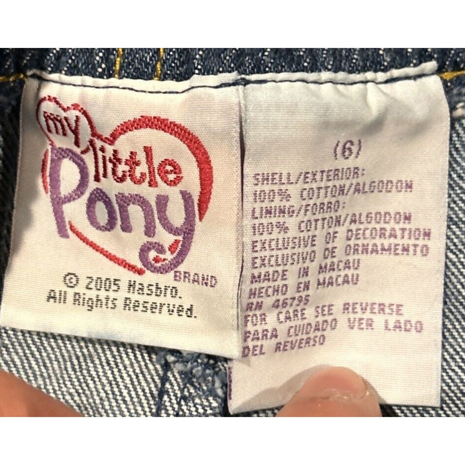 Cartoon Network 2005 My Little Pony Ruched Skirt Kids 6Y Y2K Corduroy Stripe Size 28" / US 6 / IT 42 - 5 Thumbnail