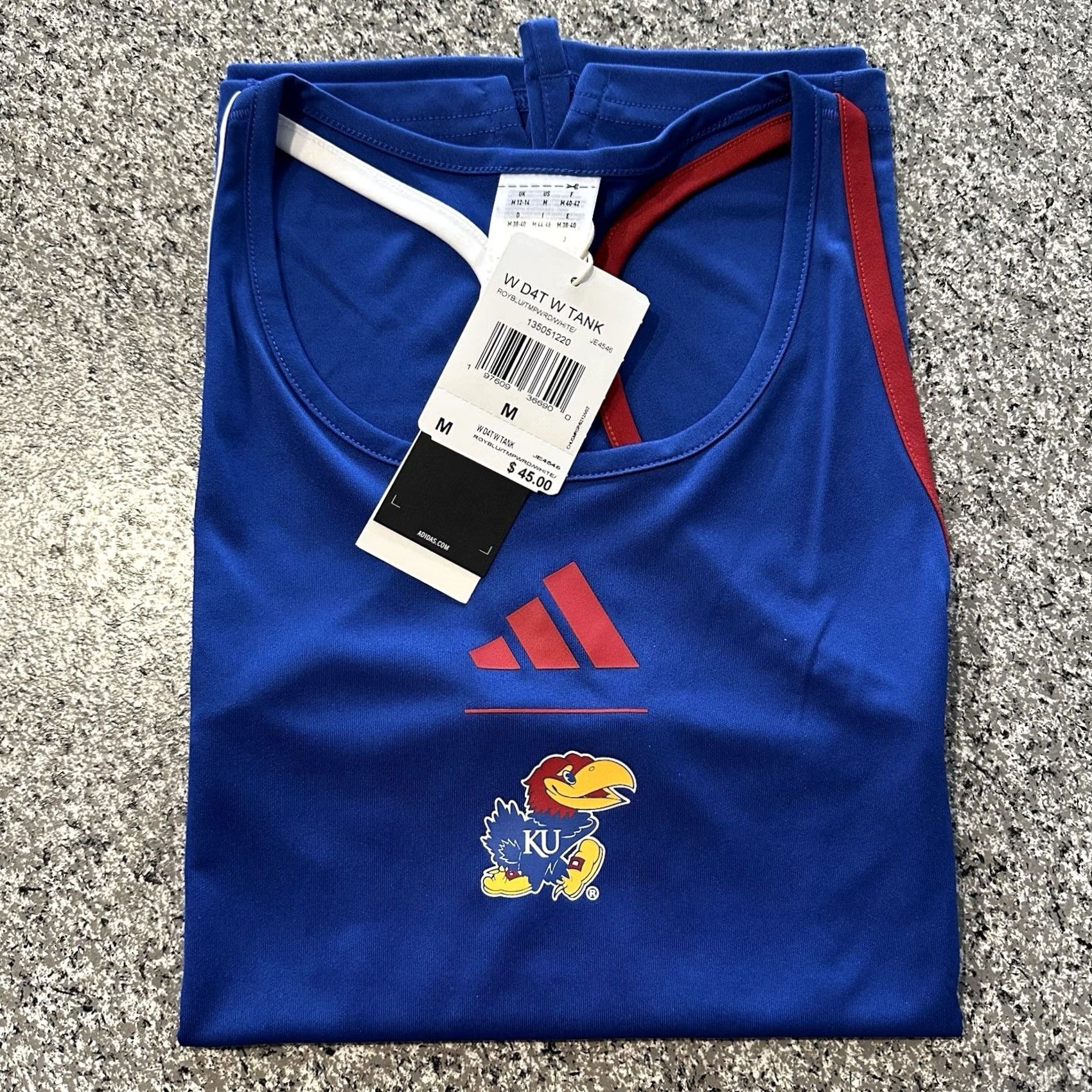 Adidas Adidas Tank Top - Kansas Jayhawks Blue Sleeveless Shirt Women's M Size M / US 6-8 / IT 42-44 - 6 Thumbnail