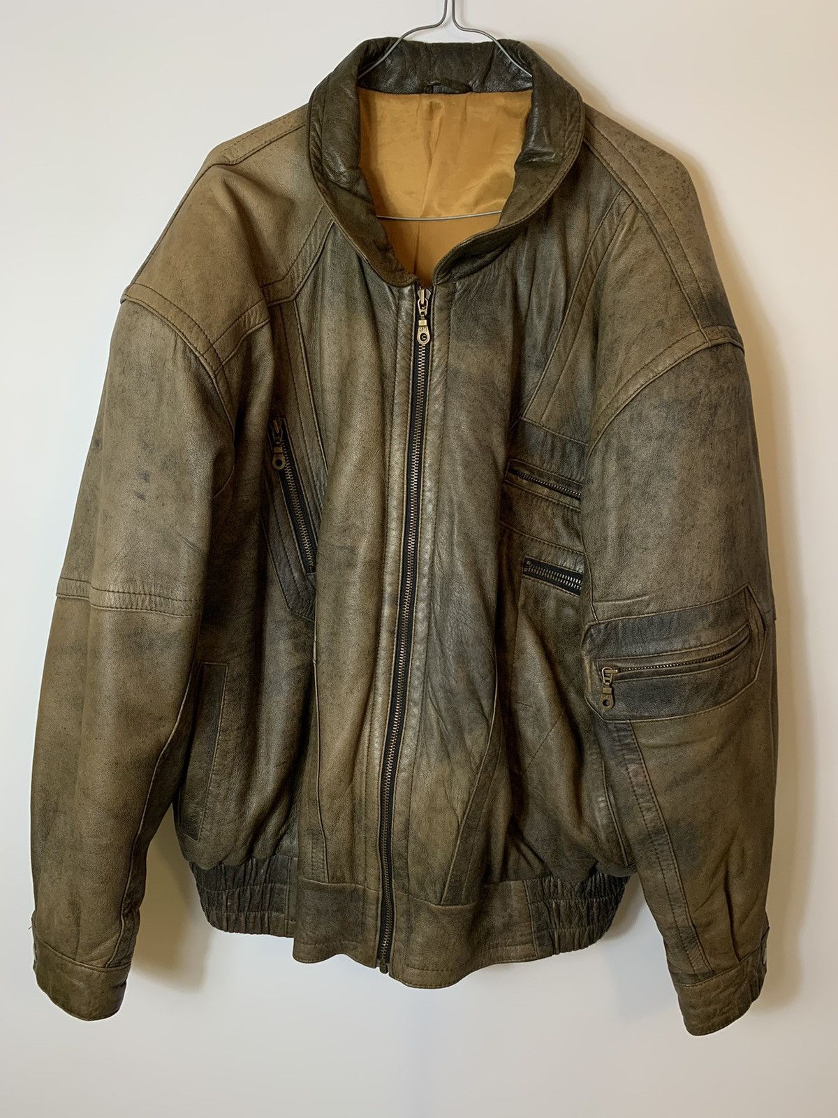image of Genuine Leather x Leather Jacket Vintage Learher Jacket in Brown, Men's (Size Large)