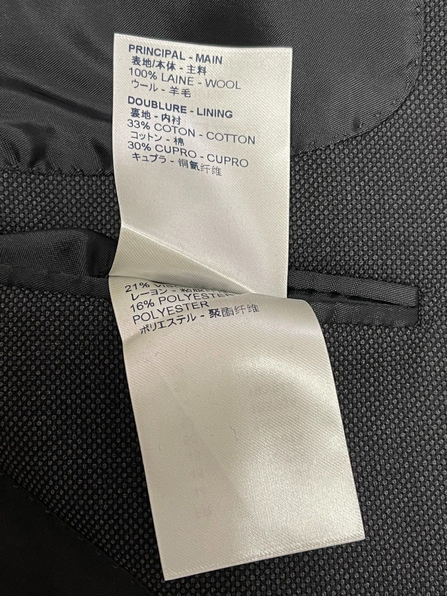 Louis Vuitton Louis Vuitton Charcoal 100% Wool Blazer Men's 52, NWT Size 52R - 6 Thumbnail