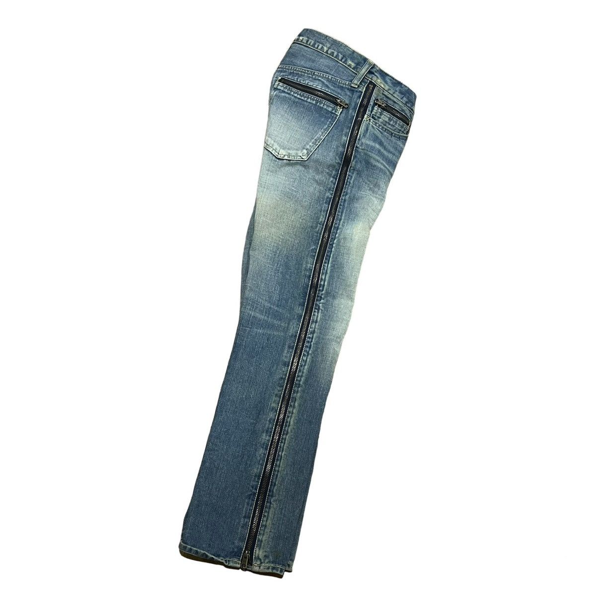 Hysteric Glamour × Japanese Brand FLARE JEANS T.M.T SIDE ZIPPER DENIM JEANS Size US 30 / EU 46 - 3 Thumbnail