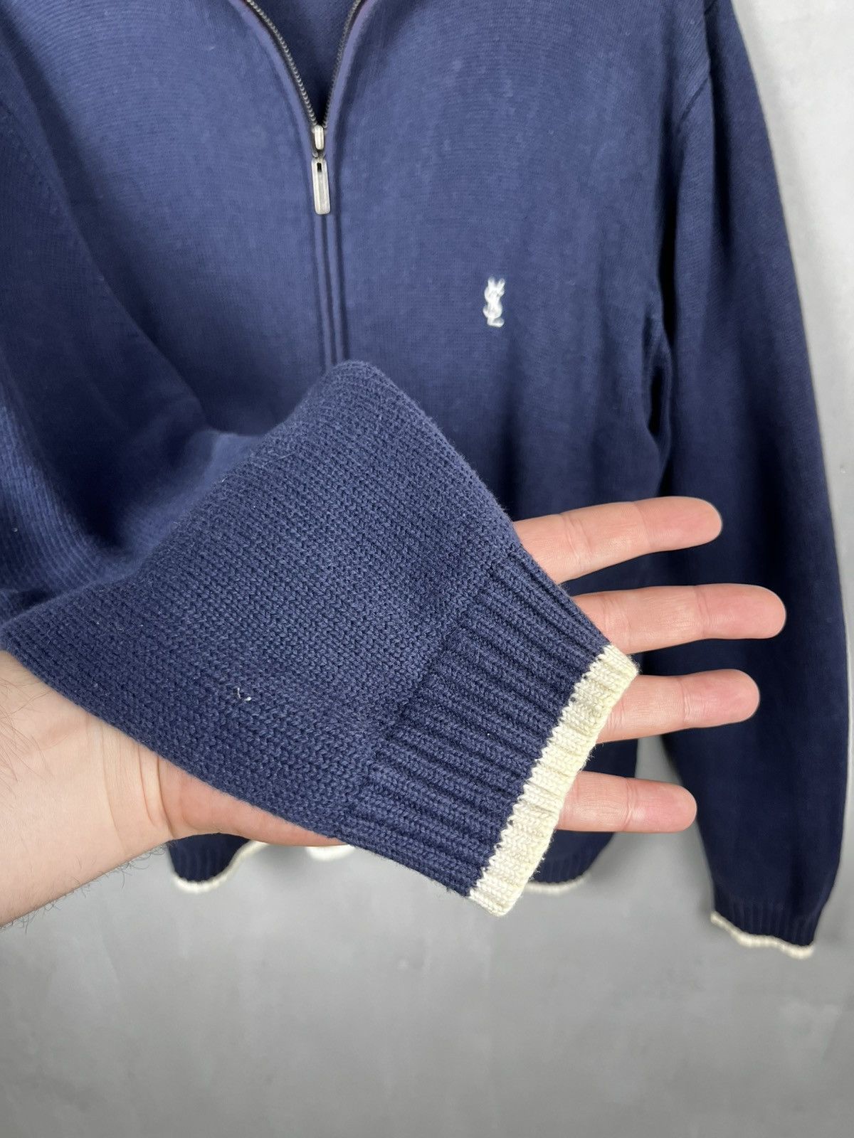 Yves Saint Laurent YSL sweater zip vintage 90s Size US L / EU 52-54 / 3 - 4 Thumbnail