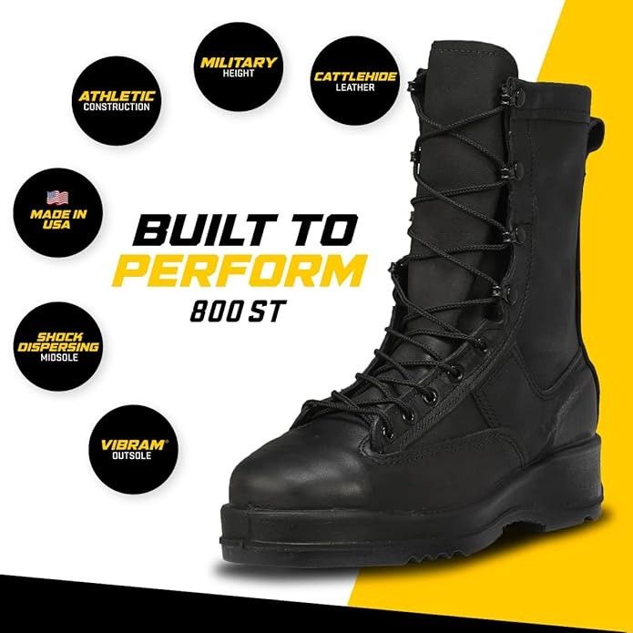 Belleville Belleville 800 ST 8” Waterproof Steel Toe Flight Deck Combat Size US 12.5 / EU 45-46 - 9 Thumbnail