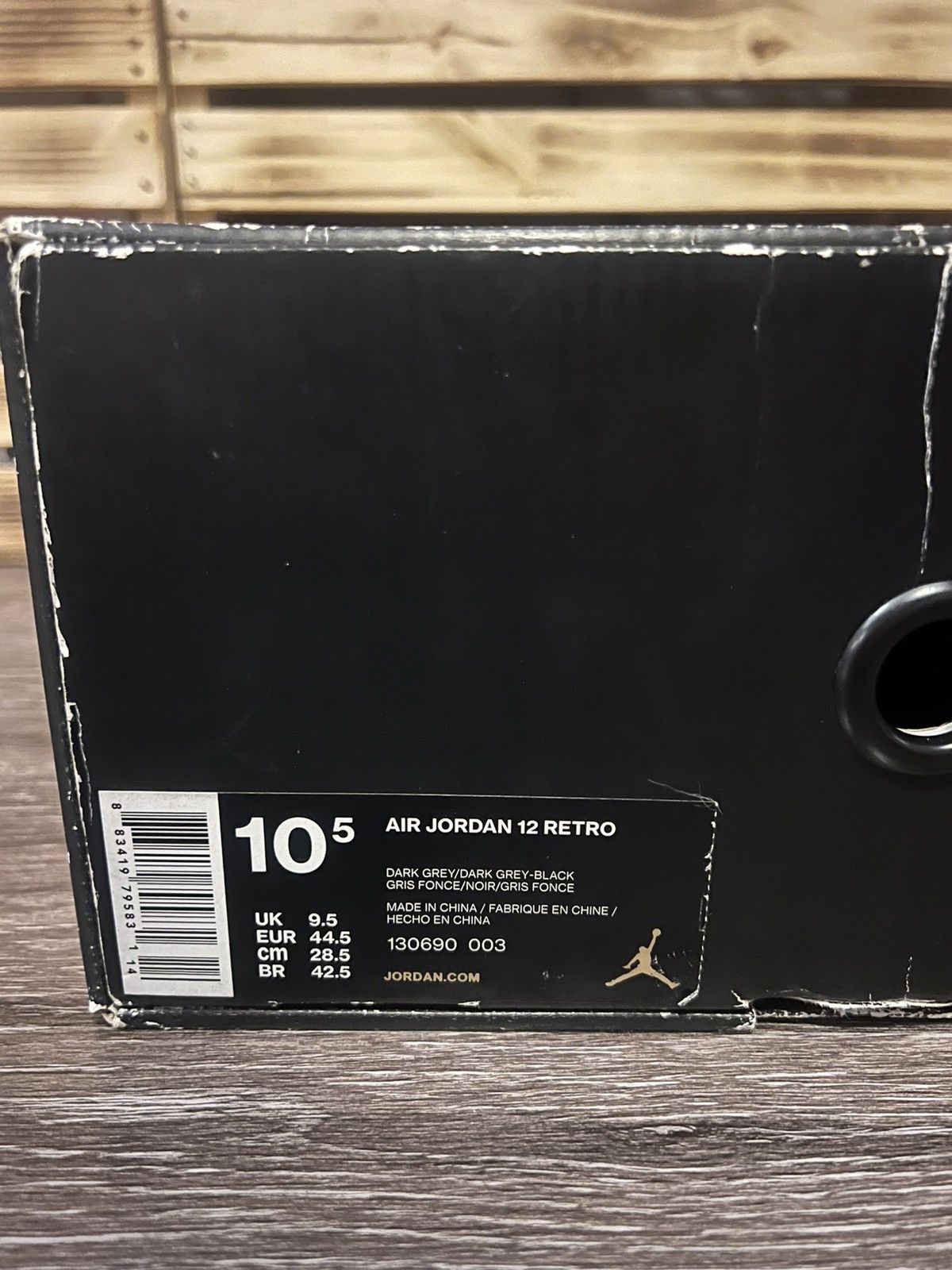 Jordan Brand Air Jordan Retro 12 PSNY Dark Grey Size 10.5 130690-003 Size US 10.5 / EU 43-44 - 8 Thumbnail