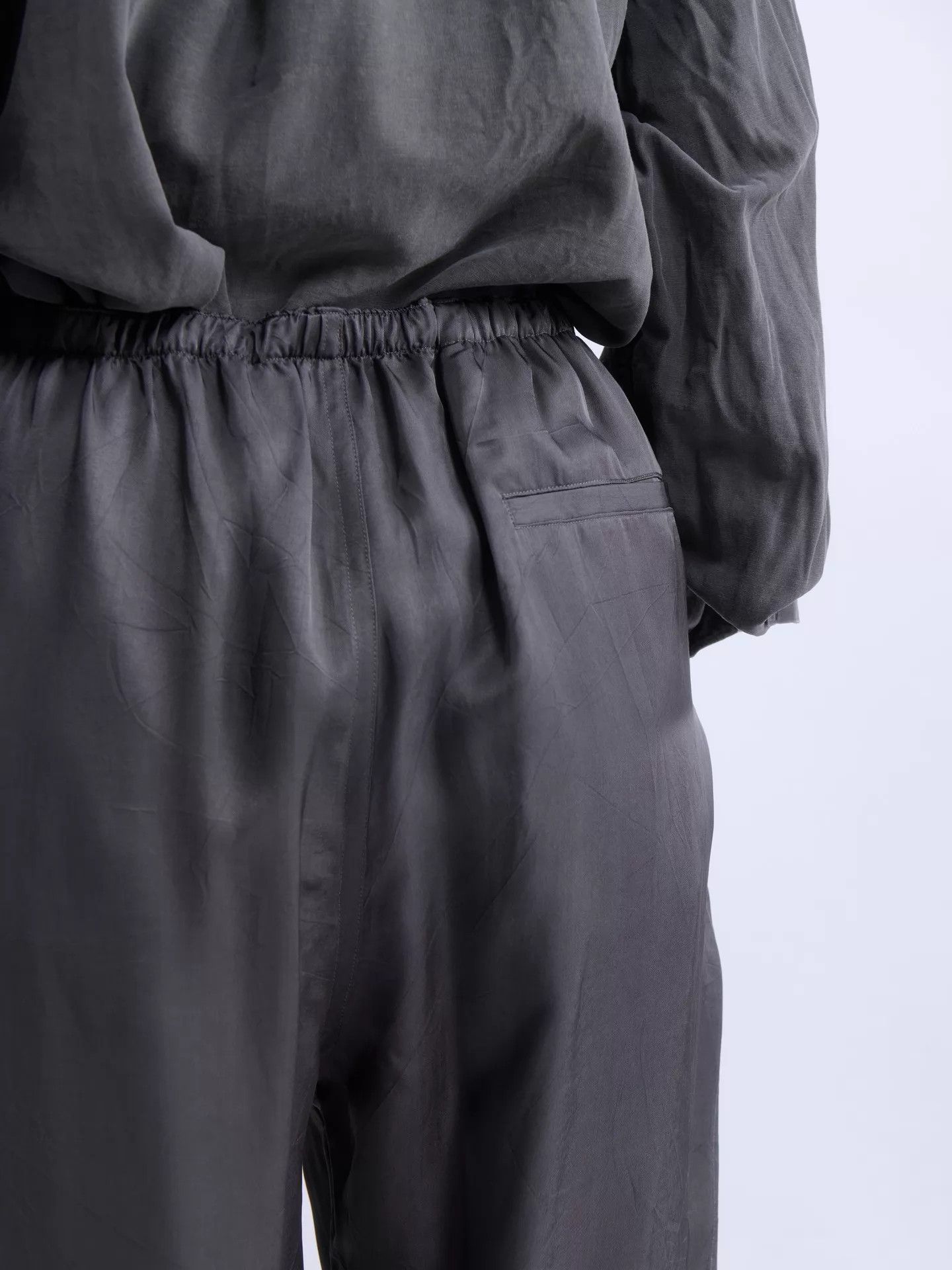 Pronto Uomo PRONOUNCE Charcoal Gray Flowing Men’s Wide Leg Pants Size US 32 / EU 48 - 7 Thumbnail