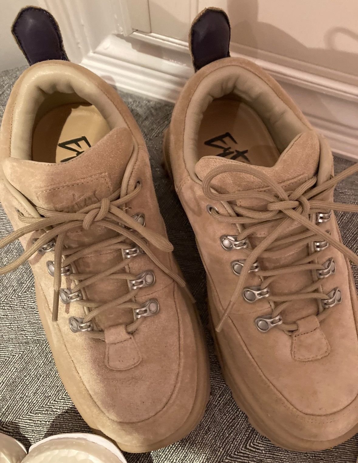 Eytys Eytys Angel Platform Sneaker "Dune" Suede (W9, M7.5) Size US 9 / IT 39 - 12 Thumbnail