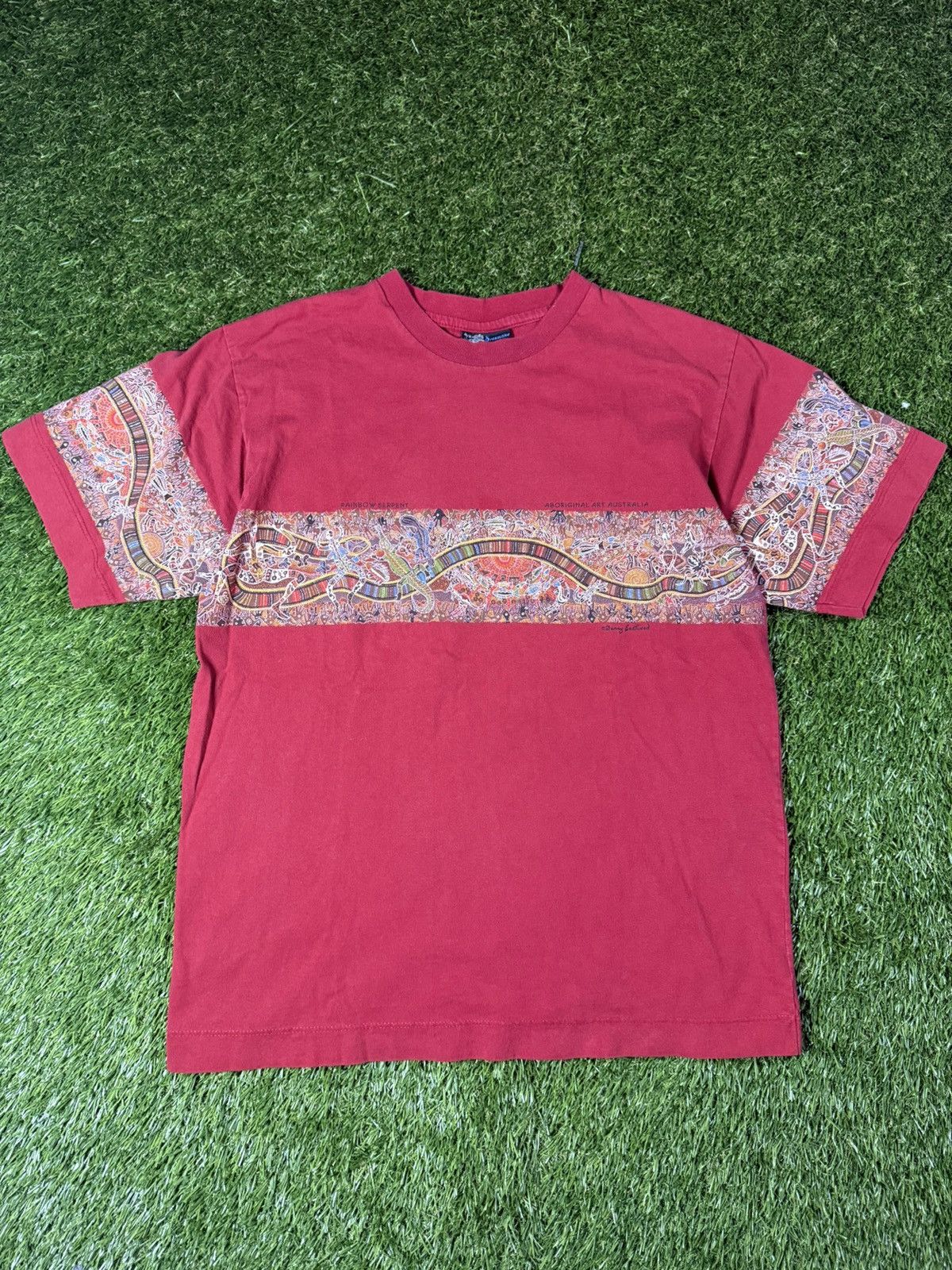 Vintage Vintage 90s Lizard Aztec Wraparound All Over Print Fall Tee Size US XXL / EU 58 / 5 - 1 Thumbnail