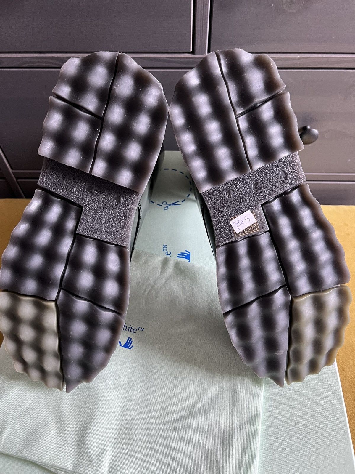 Off-White NIB $1.1K Sponge-Sole Army/Combat Boots, Italy SEND OFFERS Size US 9 / EU 42 - 17 Thumbnail