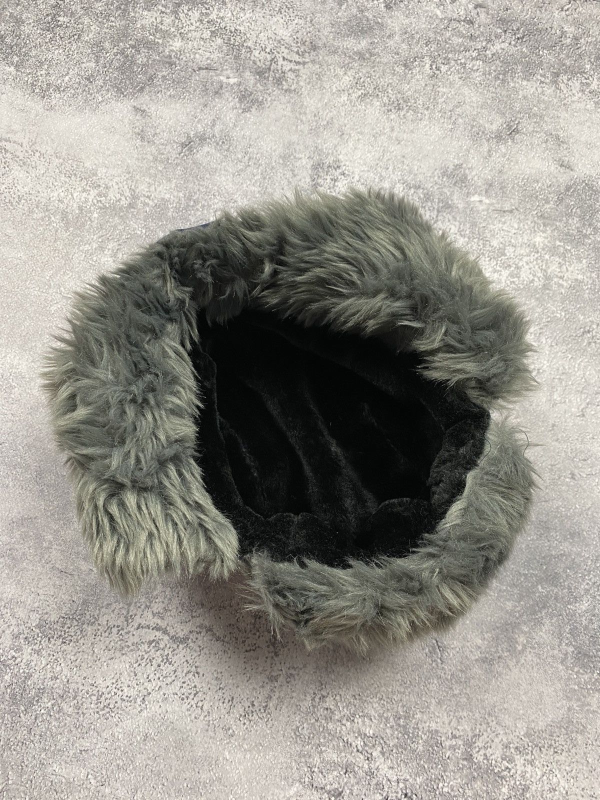 Japanese Brand Vintage Y2K Trapper Ushanka Blue Hylon Faux Fur Mohair Hat Size ONE SIZE - 7 Thumbnail