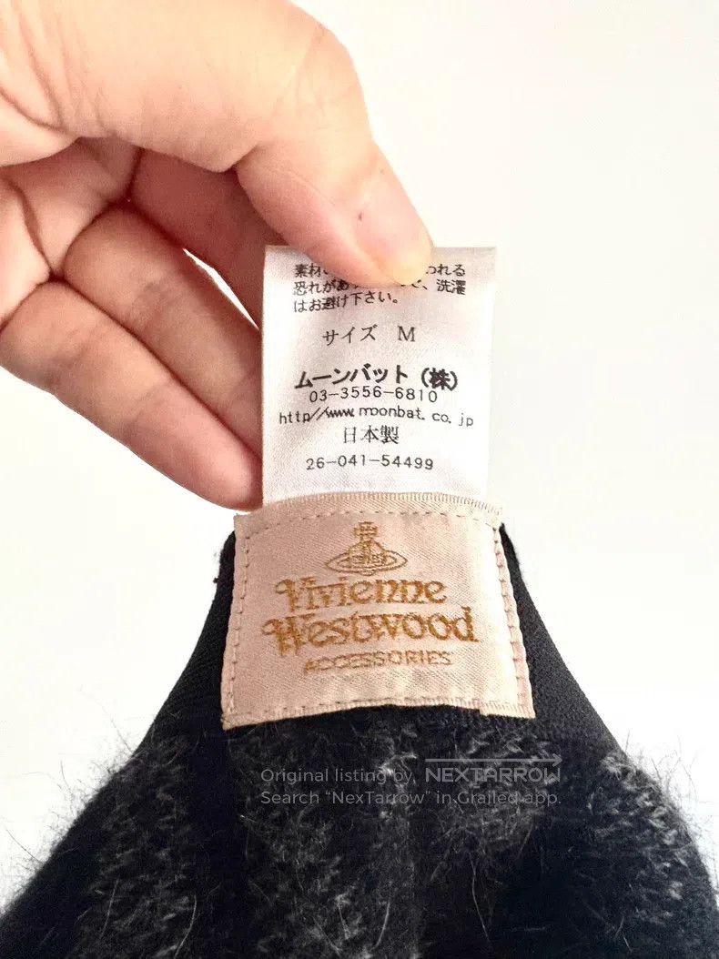 Vivienne Westwood Vivienne Westwood Gray and black checkered Saturn pom-pom Size ONE SIZE - 7 Thumbnail