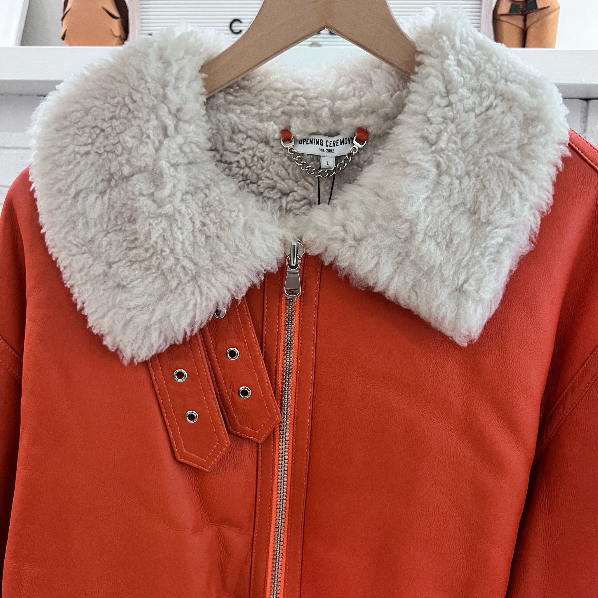 Opening Ceremony Opening Ceremony Exclusive Leather Shearling Flight Jacket Size US L / EU 52-54 / 3 - 2 Thumbnail