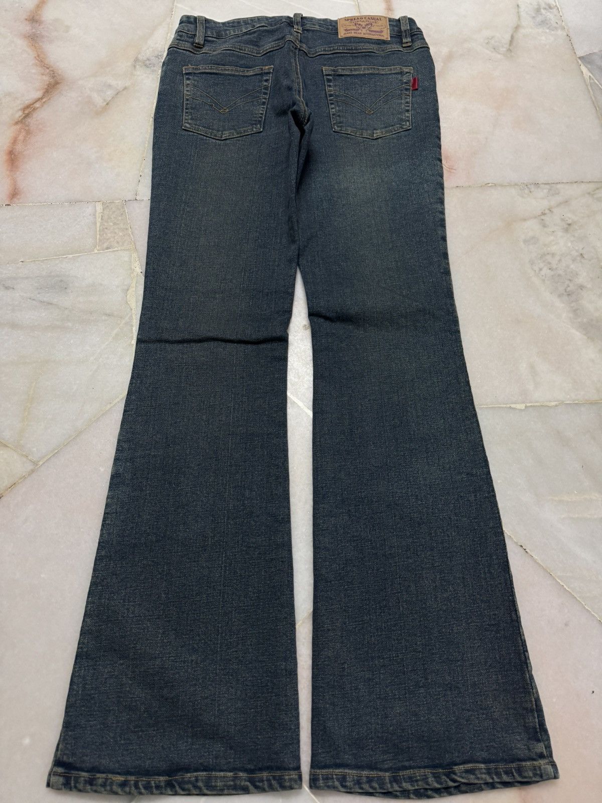 Designer 💥FLARED💥VINTAGE JAPANESE S.P.E BOOTCUT MUDWASH JEANS Size US 29 - 7 Thumbnail