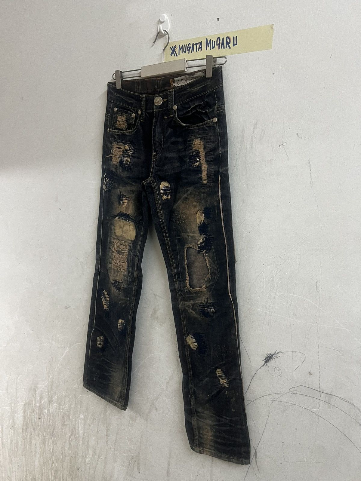 Hysteric Glamour VINTAGE Y2K INSPIRED KAPITAL PATCHWORK DENIM PANT Size US 28 / EU 44 - 11 Thumbnail