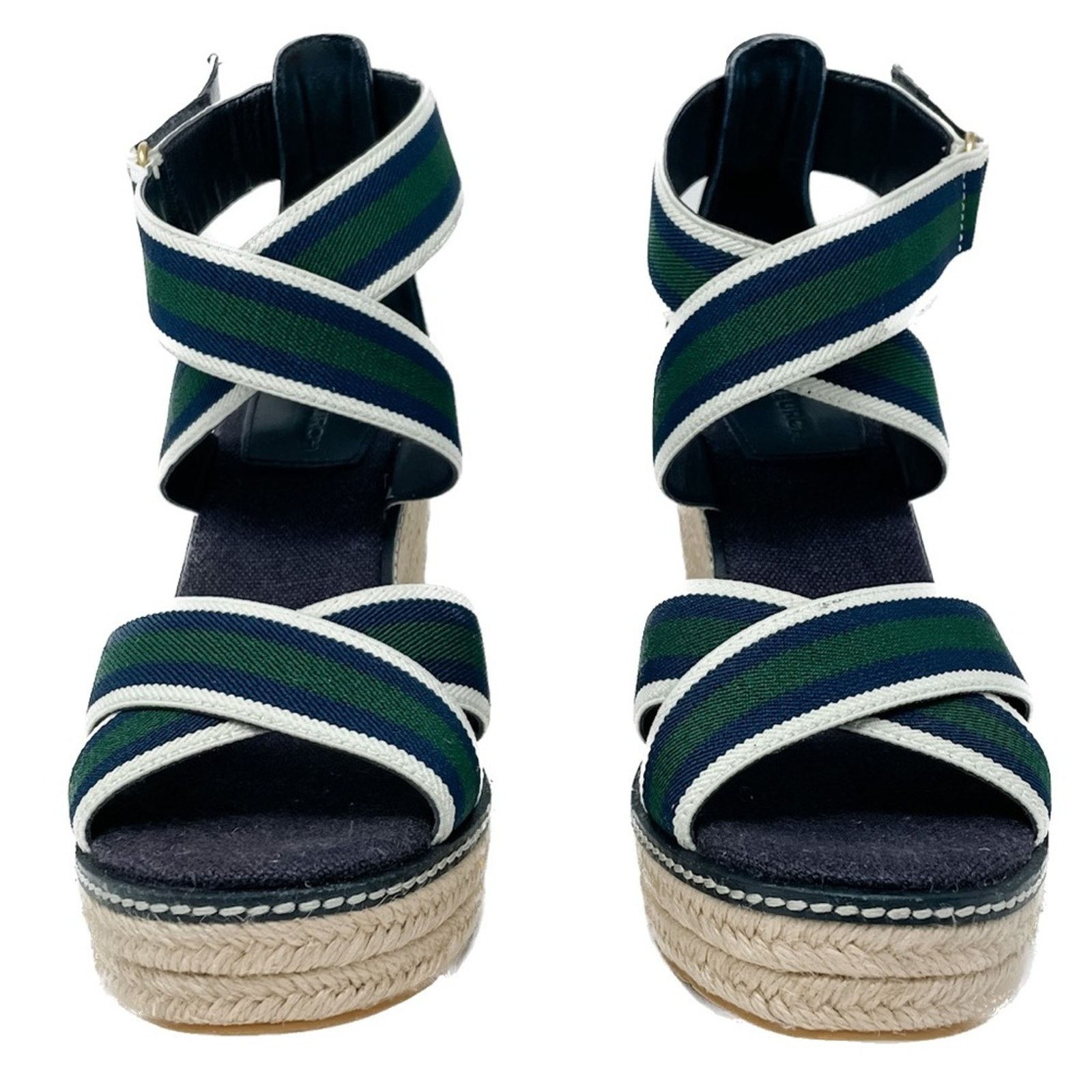 Tory Burch Tory Burch Frieda Stripe Canvas Leather Espadrilles size 9.5 Size US 9.5 / IT 39.5 - 3 Thumbnail
