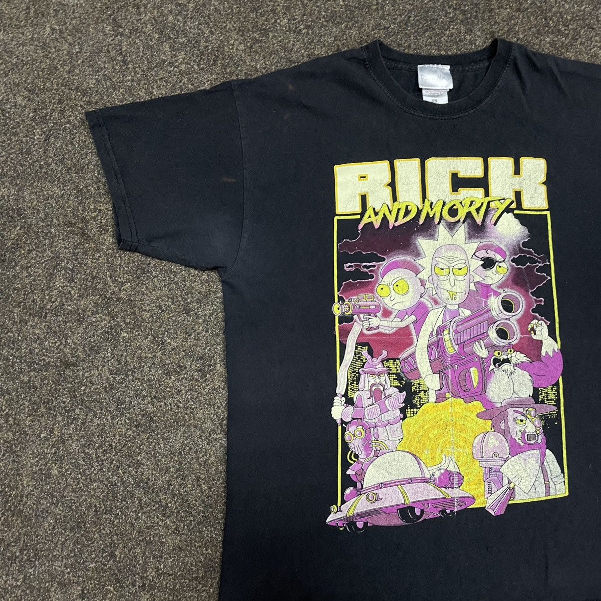 Vintage Vintage 90s Rick and Morty Graphic Tee Y2K Psychedelic L Size US L / EU 52-54 / 3 - 3 Thumbnail