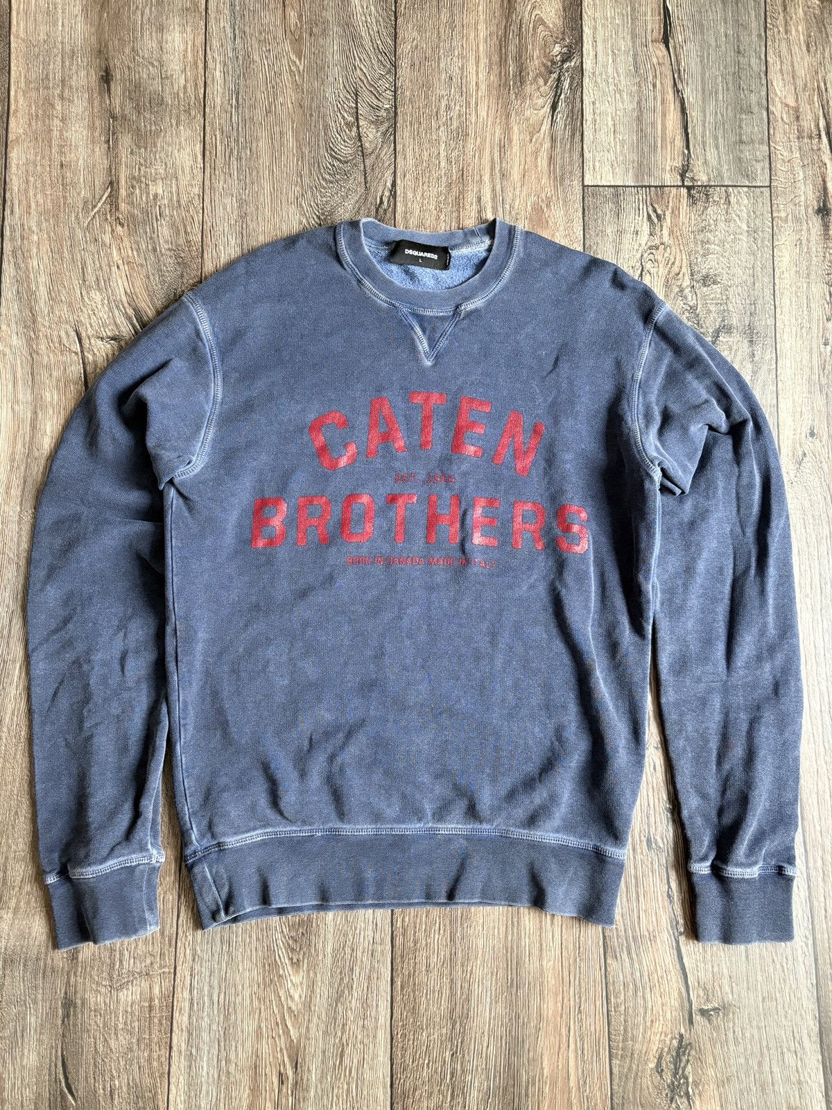 Dsquared2 Dsquared2 'Caten Brothers' Big Logo Garment Dyed Sweatshirt Size US L / EU 52-54 / 3 - 1 Thumbnail