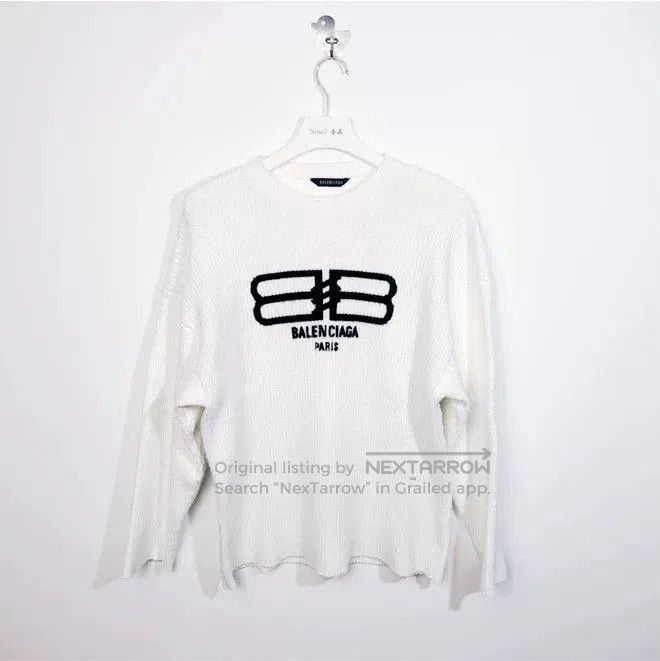 Balenciaga Balenciaga Logo Print Sweater Knitwear. Size US XS / EU 42 / 0 - 1 Thumbnail