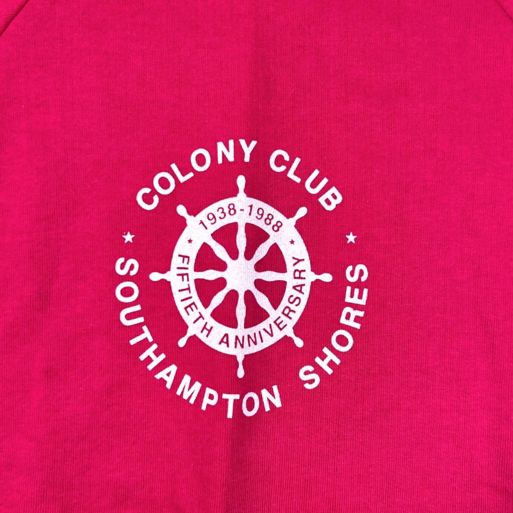 Jerzees Vintage Jerzees Sweatshirt Womens XL Colony Club Southampton Shores 1980s Pink Activewear Size XL / US 12-14 / IT 48-50 - 7 Thumbnail